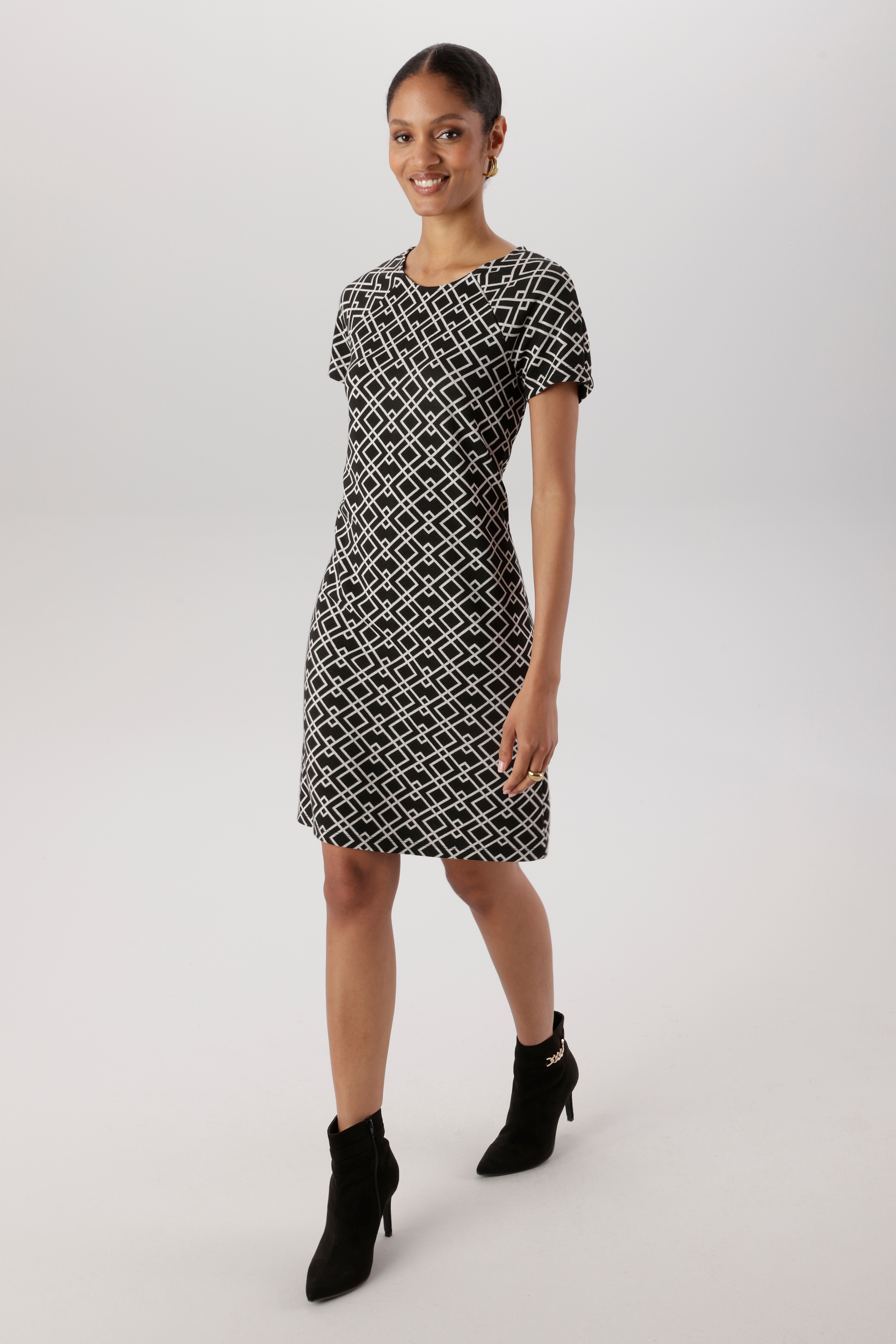 Image of Aniston SELECTED Jerseykleid mit trendiger Jaquardmusterung - NEUE KOLLEKTION