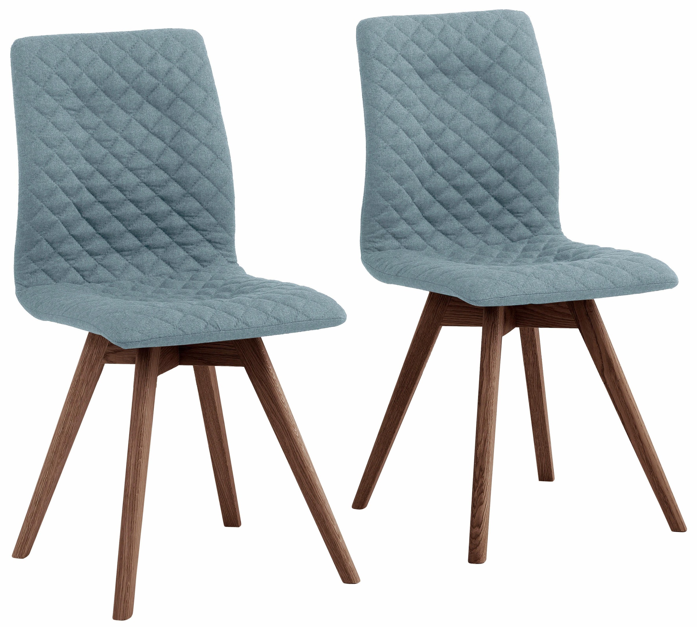 Image of andas 4-Fussstuhl »Rania«, (Set), 2 St., Webstoff fein, Beine in eiche oder nussbaum. Im 2er, 4er oder 6er-Set bei Ackermann Versand Schweiz