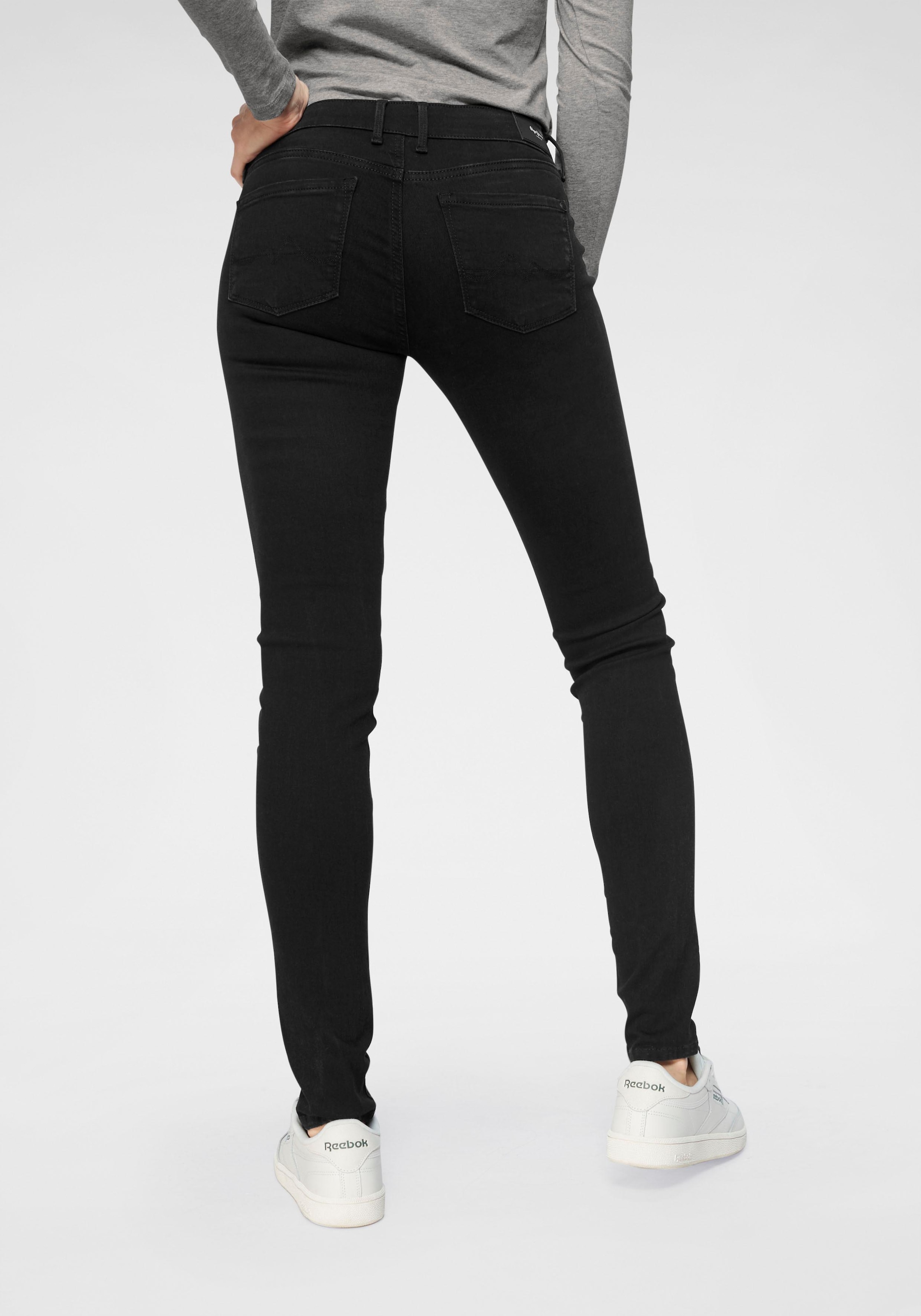 ♕ Pepe Jeans Skinny-fit-Jeans »SOHO«, Stretch-Anteil 5-Pocket-Stil Bund auf mit 1-Knopf und im versandkostenfrei