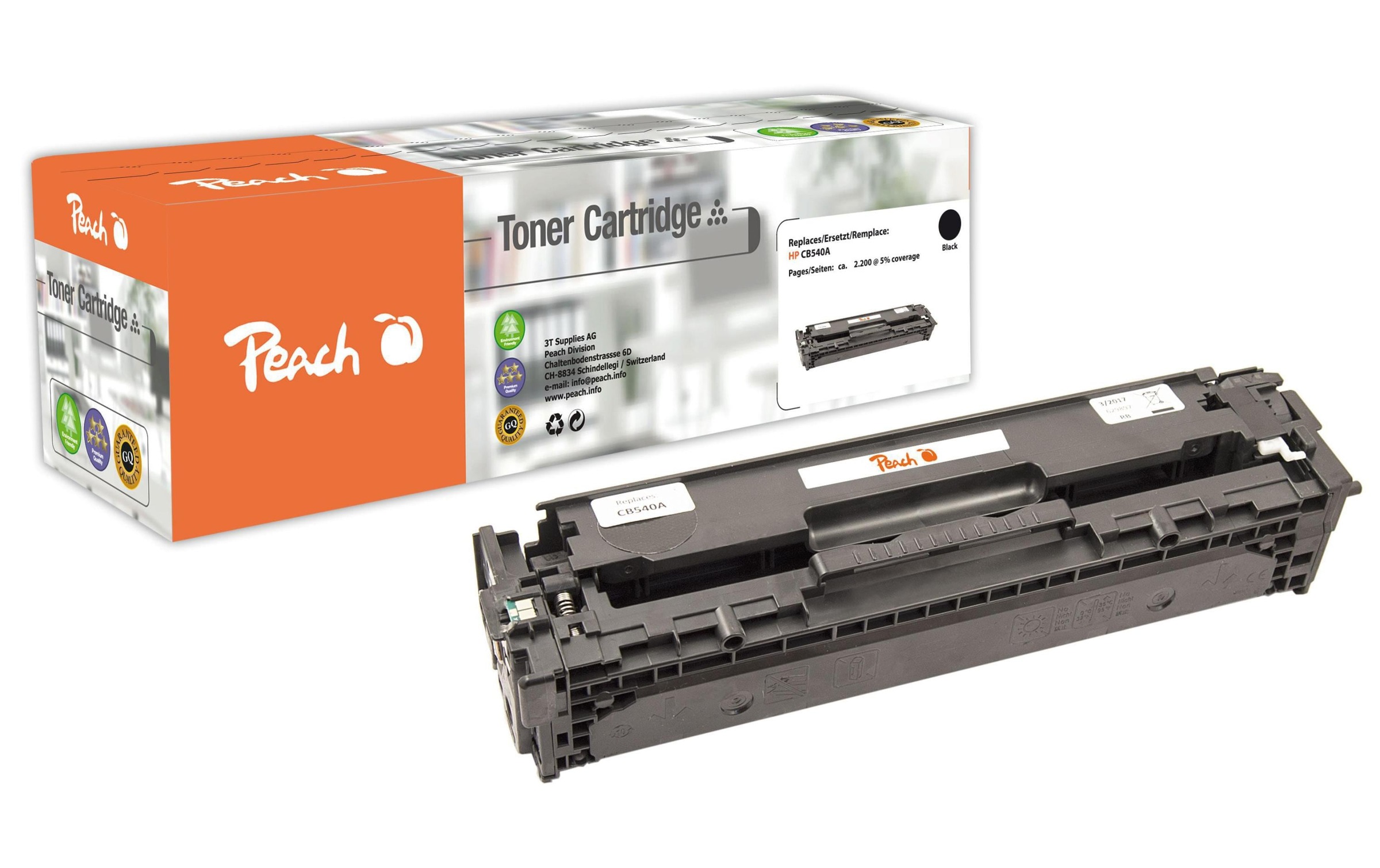 Image of Peach Tonerpatrone "HP Nr. 125A (CB540A) Black"