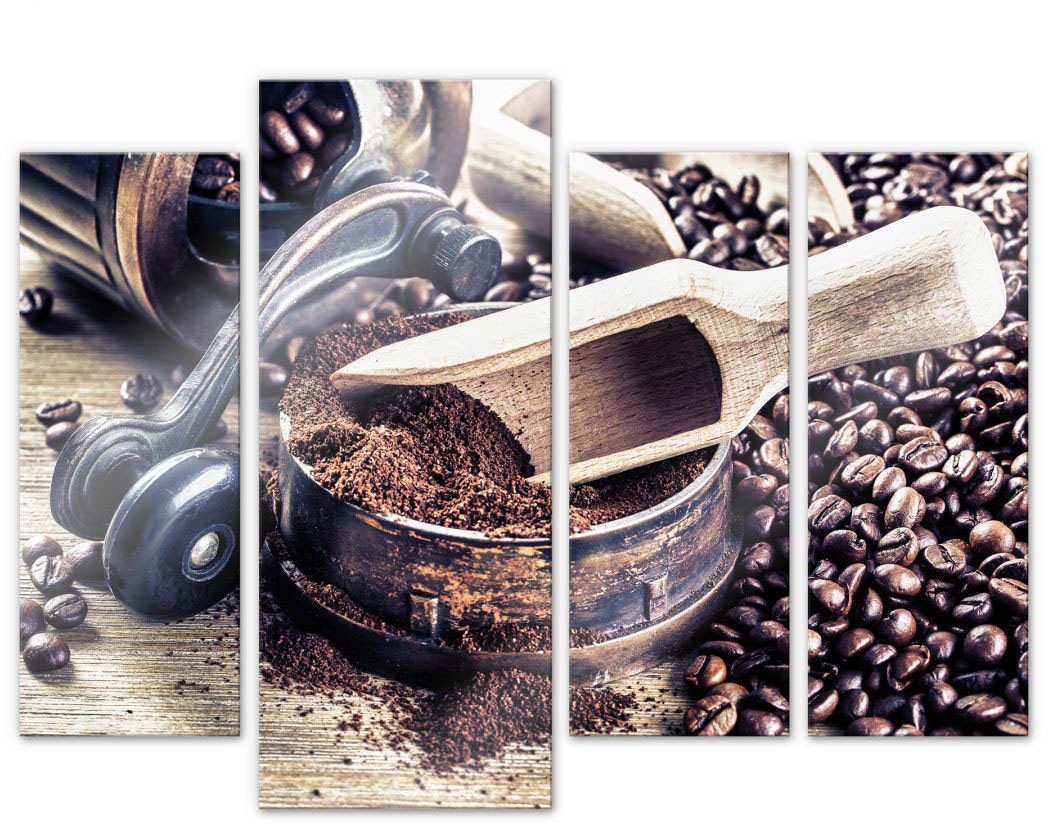 Image of Wall-Art Mehrteilige Bilder »Kaffeeduft Bohnen (4-teilig)«, (Set, 4 St.) bei Ackermann Versand Schweiz