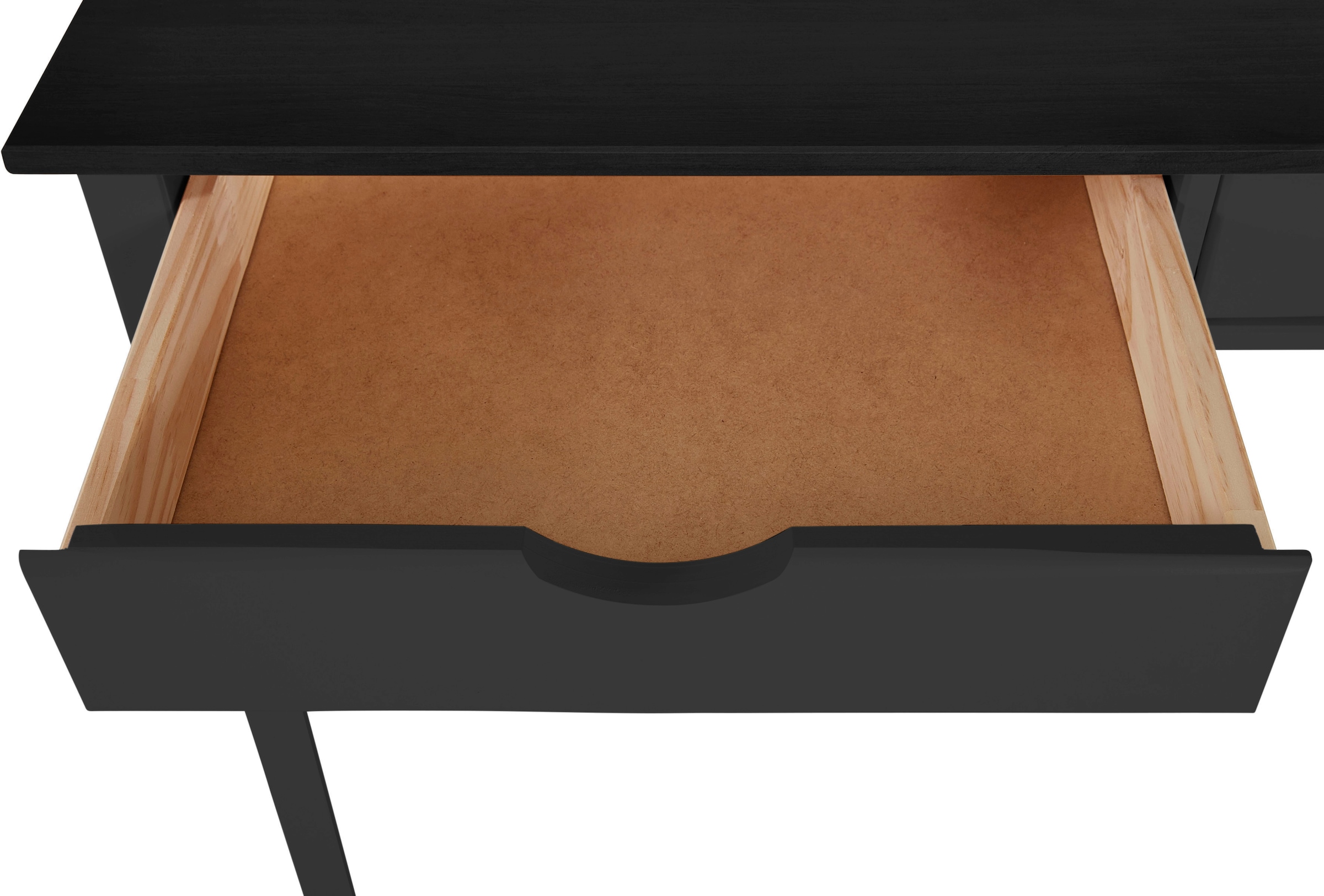 INOSIGN Schreibtisch »Gava«, Kiefernholz, 100cm günstig unterschiedliche kaufen Farbvarianten, Griffmulden, Breite