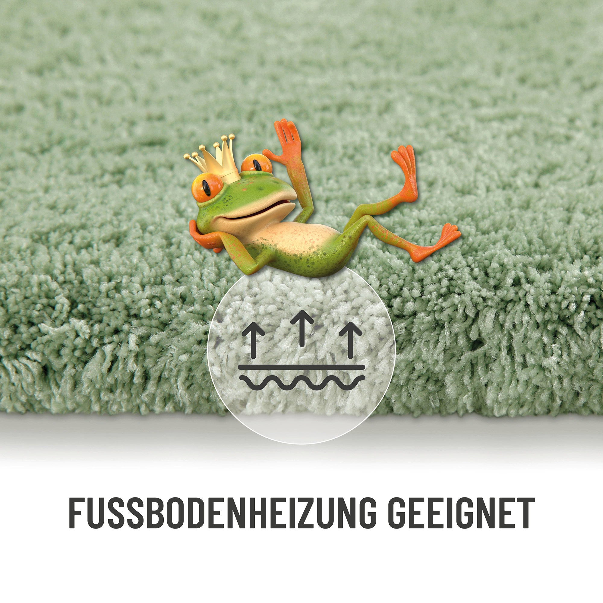 Homie Living Badematte »Porto Azzurro« Höhe 30 mm rutschhemmend beschichtet fussbodenheizungsgeeignet | schnell trocknend Badteppich, uni, rechteckig & rund, waschbar, Badezimmerteppich