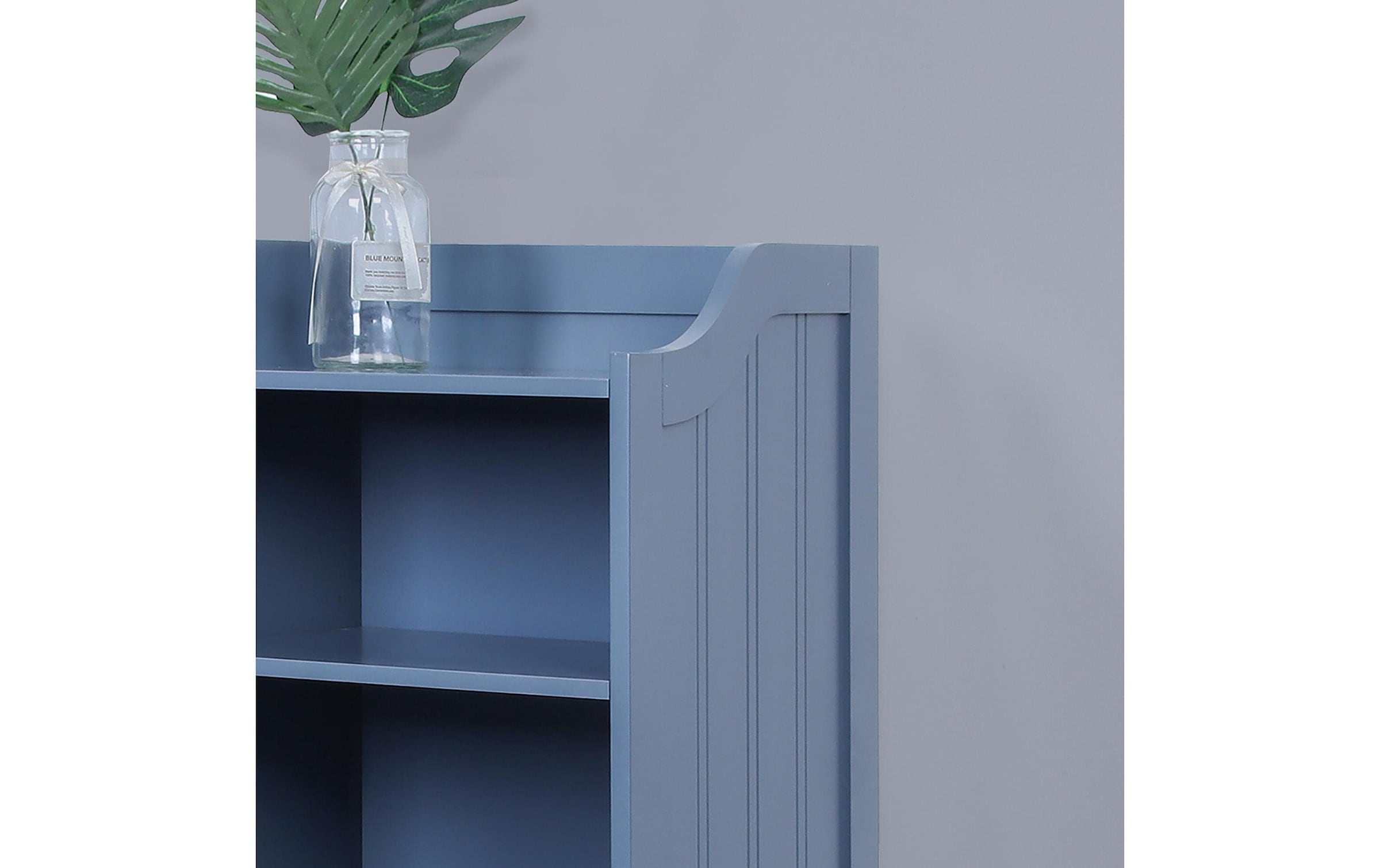 relaxdays Badregal »40.5 x 86 cm« Schmaler Badezimmerschrank mit Ablagen und Türfach