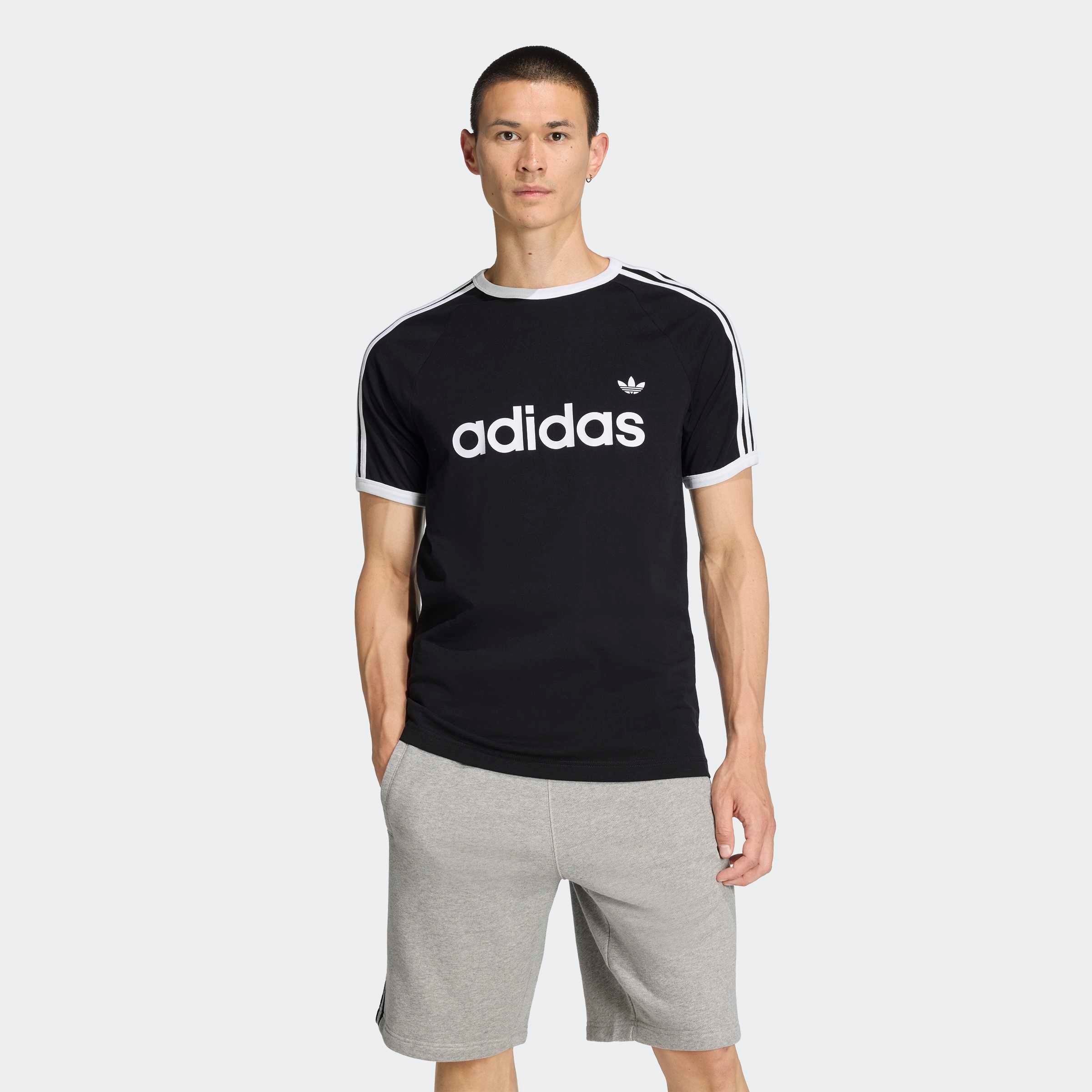 Image of adidas Originals T-Shirt "3-STREIFEN RINGER, SCHMAL GESCHNITTEN"