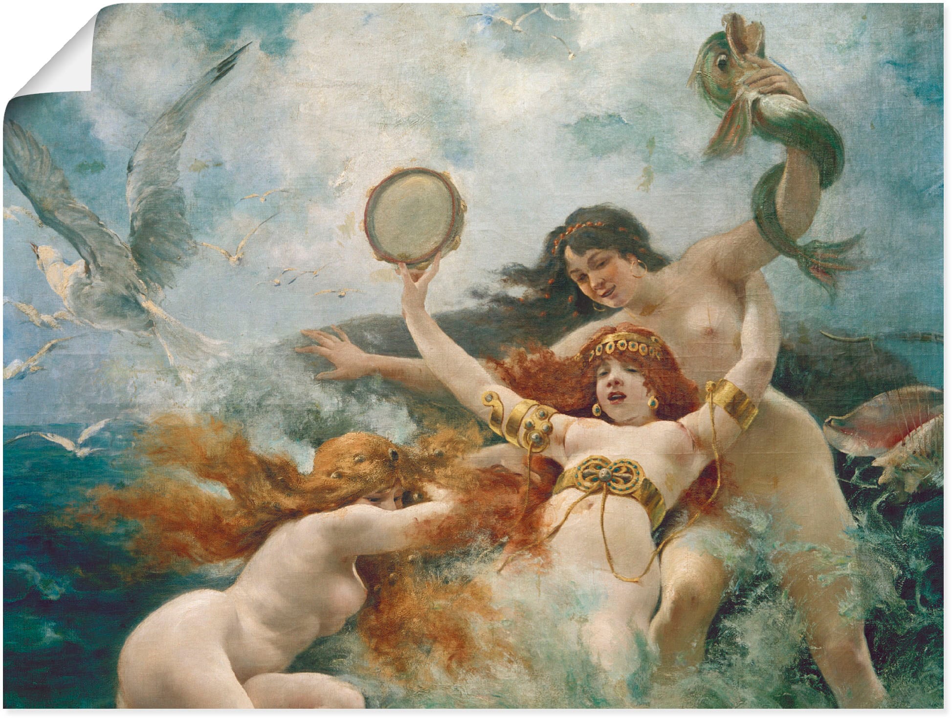 Artland Wandbild »Die Sirenen amüsieren sich«, Erotische Bilder, (1 St.),  als Alubild, Leinwandbild, Wandaufkleber oder Poster in versch. Grössen  bequem kaufen