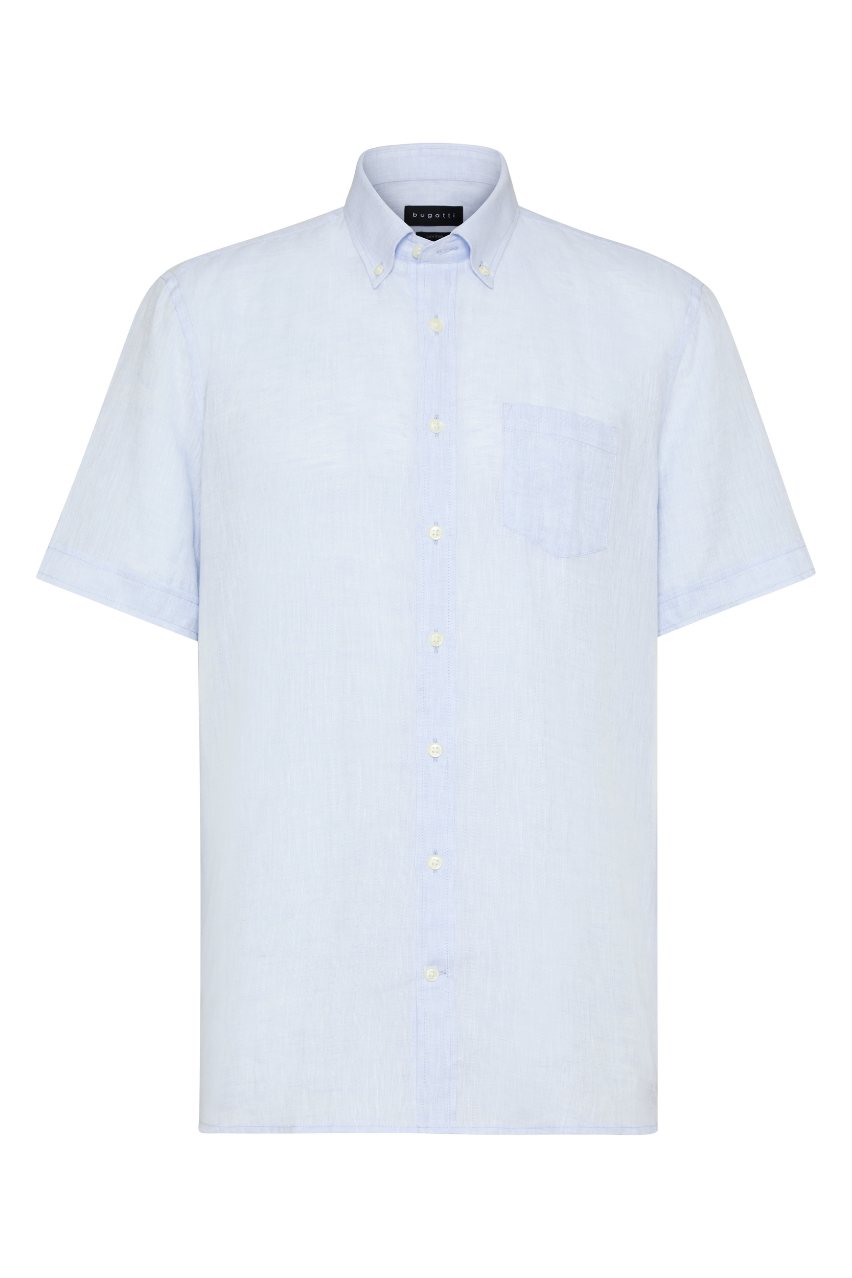bugatti Chemise à manches courtes aus 100 % Leinen