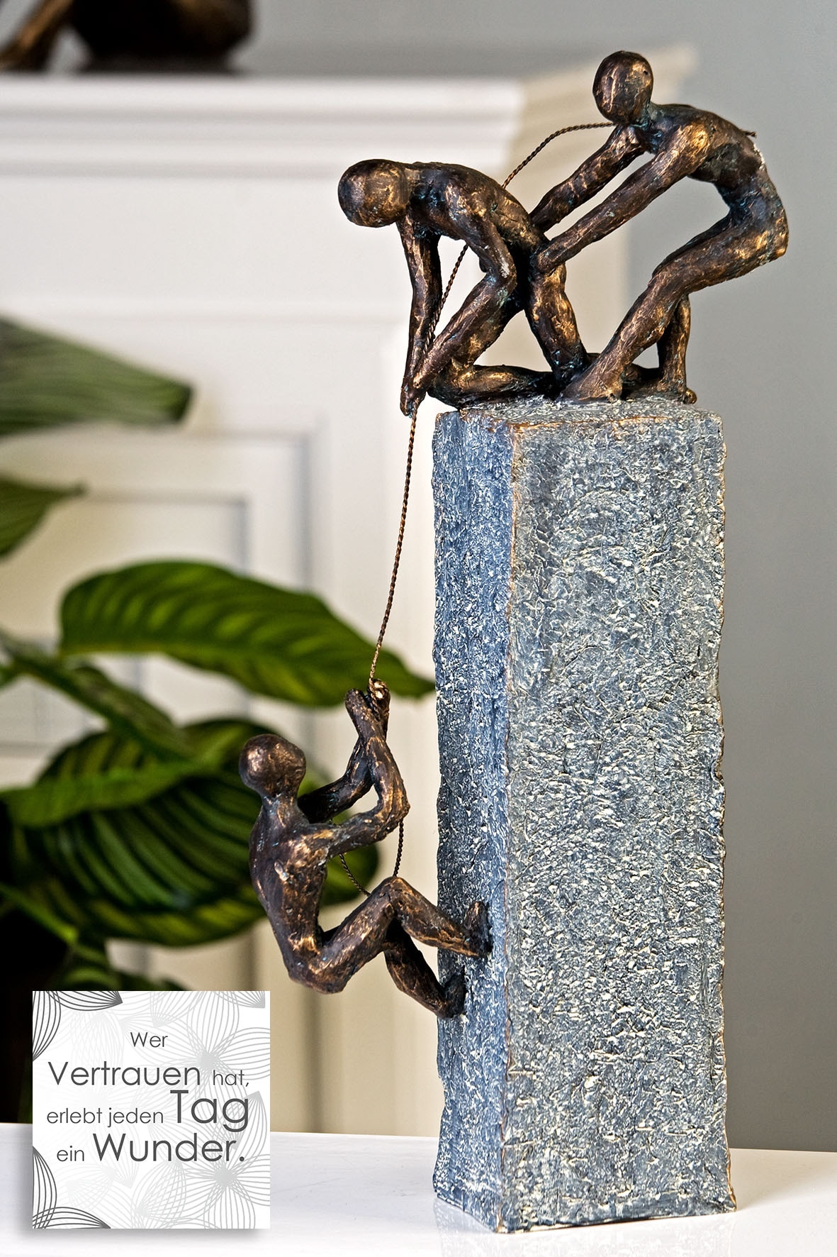 Casablanca by Gilde Dekofigur »Skulptur kaufen mit Höhe 43 Wohnzimmer Spruchanhänger, Assistance«, Dekoobjekt, cm