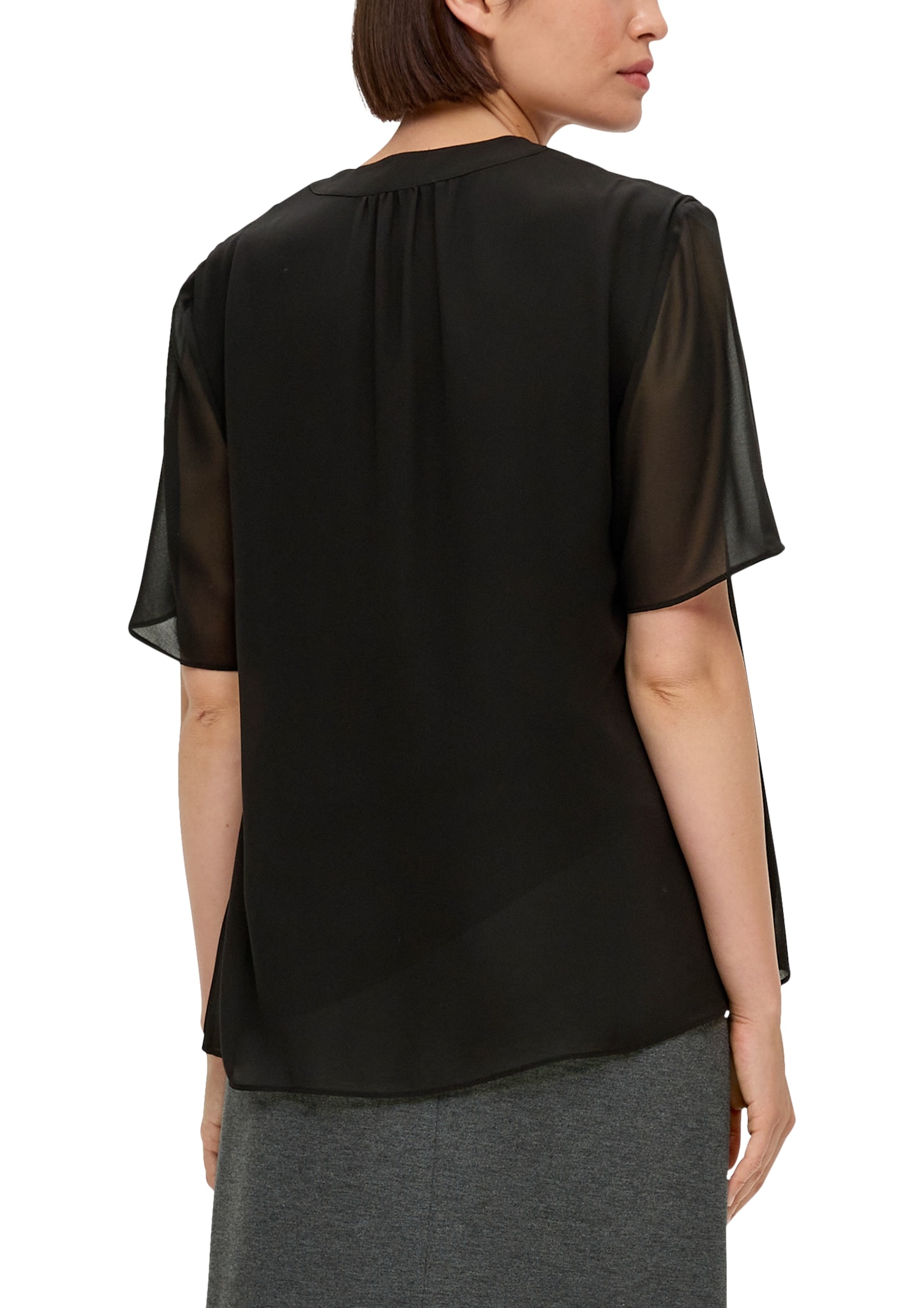 s.Oliver BLACK LABEL Shirtbluse, mit eingelegter Falte vorne