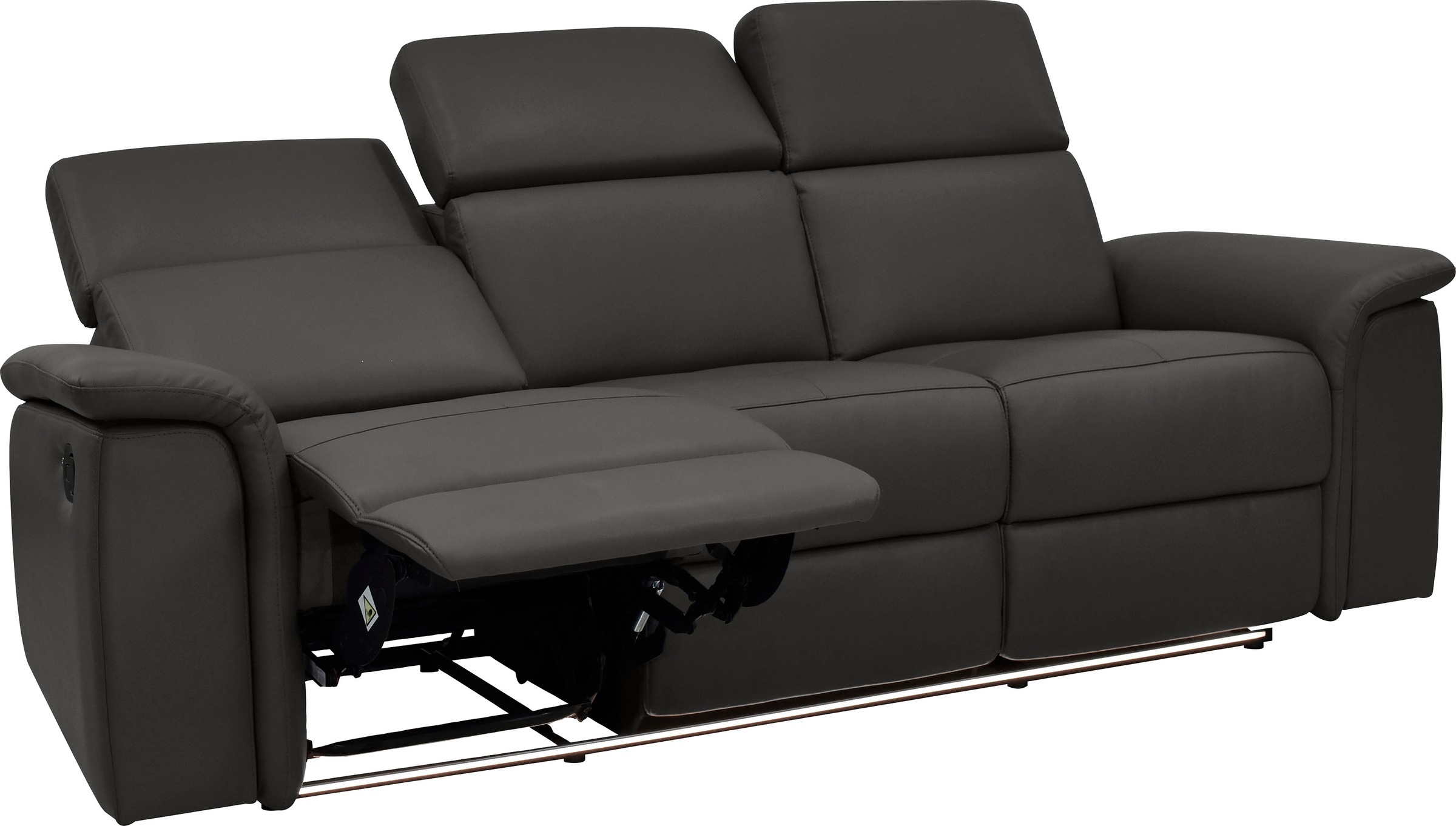 Home affaire 3-Sitzer »Pareli 229cm, manuelle u. elektr. Relaxfunktion in 2 Sitzen« USB, KT-Verstellung, LED Beleuchtung, in Echtleder, Kunstleder, Web