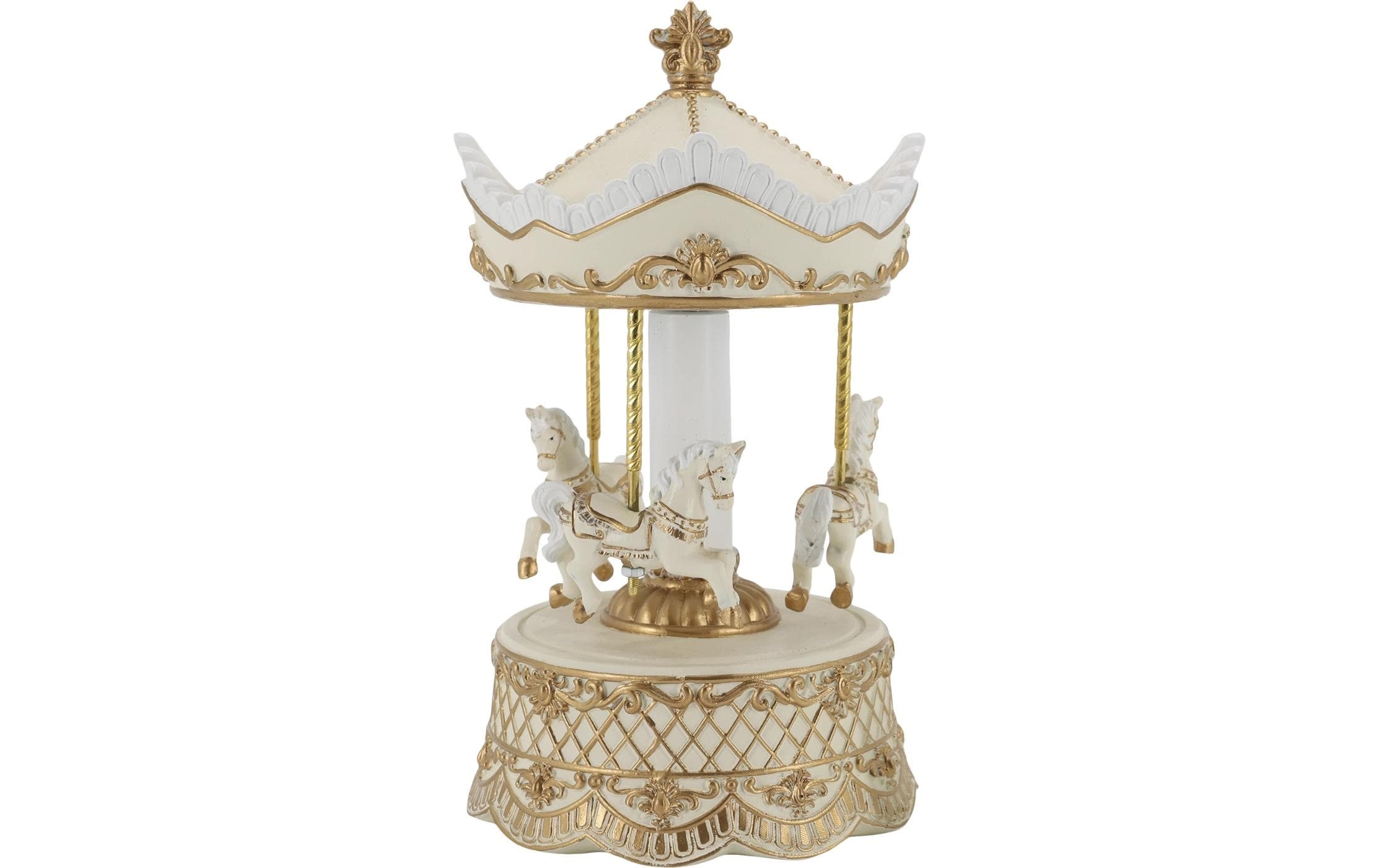 Image of Weihnachtsfigur "Chic Antique Spieluhr mit Karussell, 23 x 13 cm"