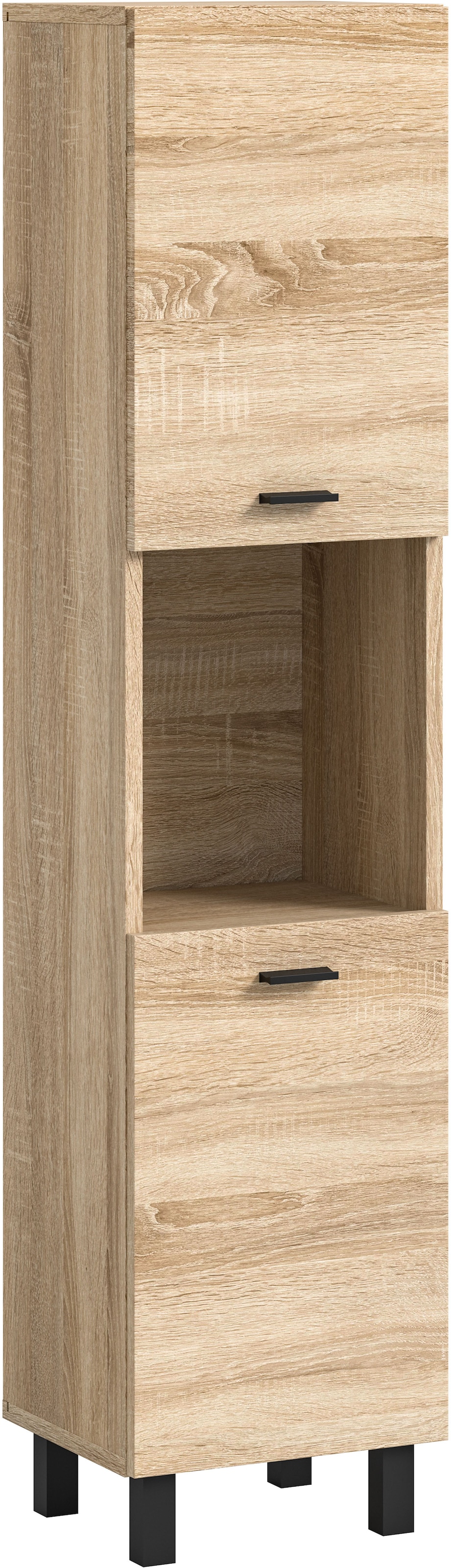 welltime Hochschrank »Tampa, Höhe 125cm, hängend oder stehend montierbar« Badschrank, Bad-Hängeschrank, Badezimmer, Bad-Möbel