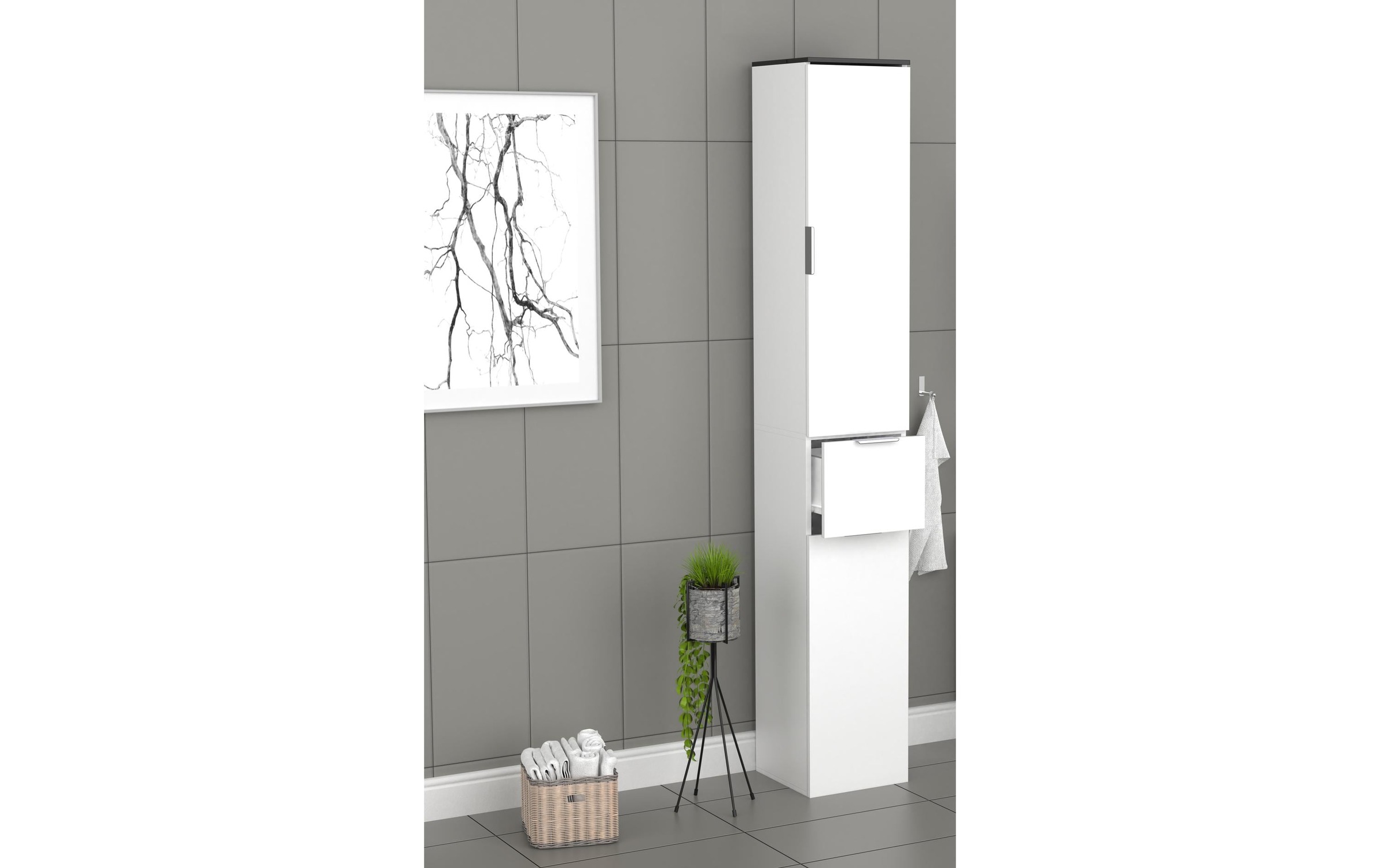 VCM Étagère de salle de bain »Badezimmerregal Donali 30 x 190 cm«