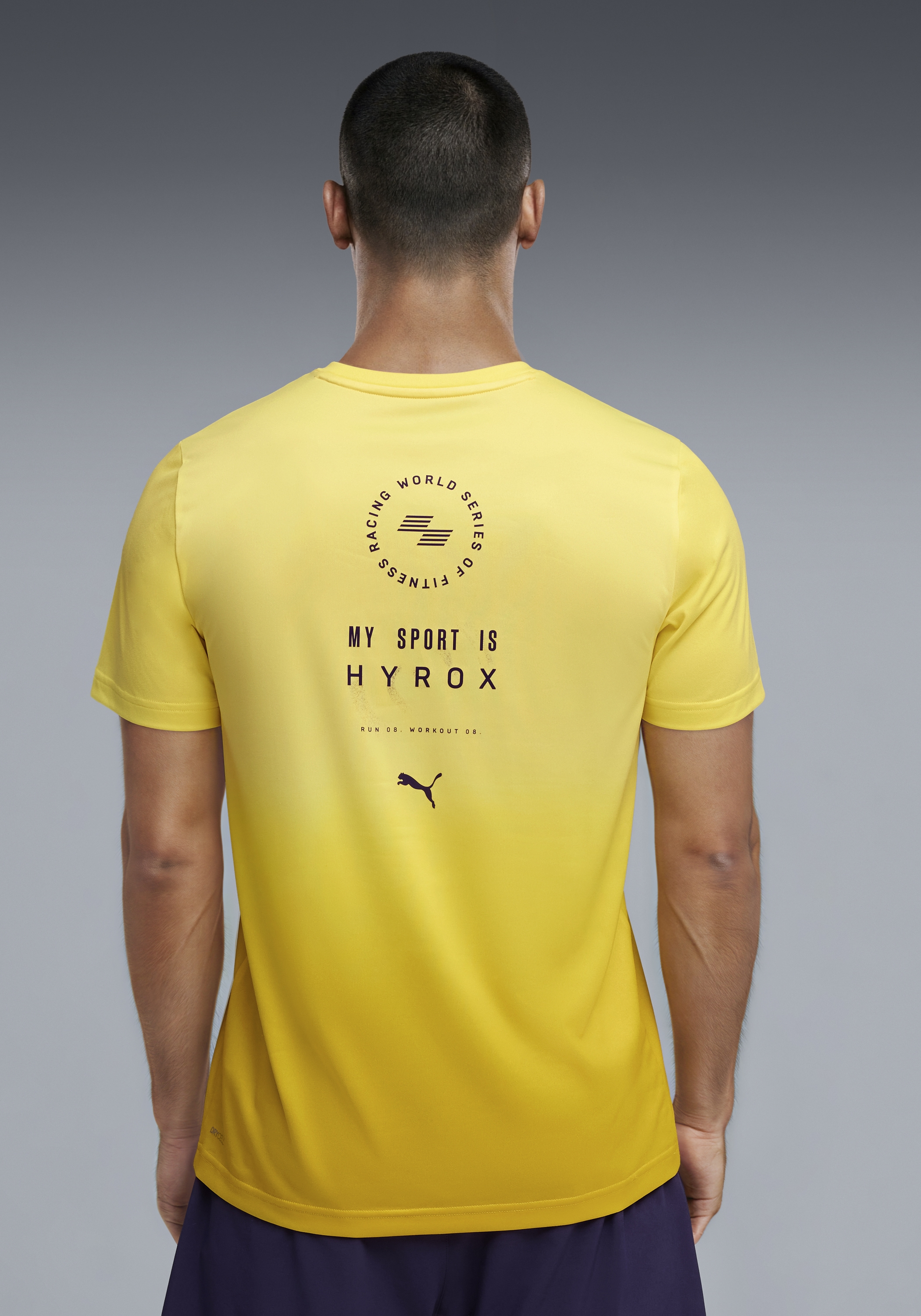 PUMA T-shirt d'entraînement »M  X HYROX POLY GRAPHIC TEE« coupe régulière, manches courtes, pour fitness et activités sportives