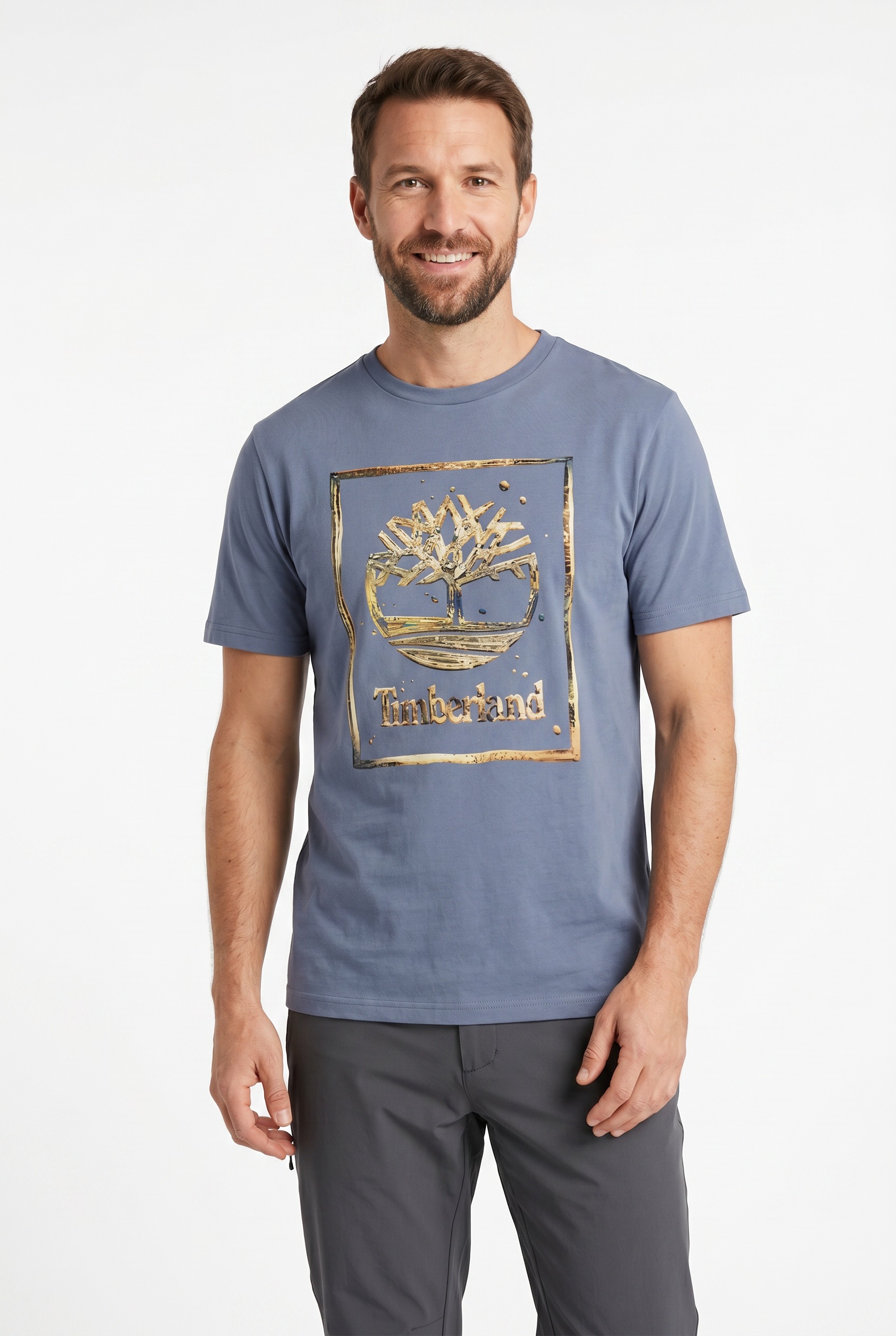 Image of Timberland T-Shirt "Water Stack Logo Short Sleeve Tee" sportlicher Stil, für Sport- und Outdoormode, Kurzarmdesign
