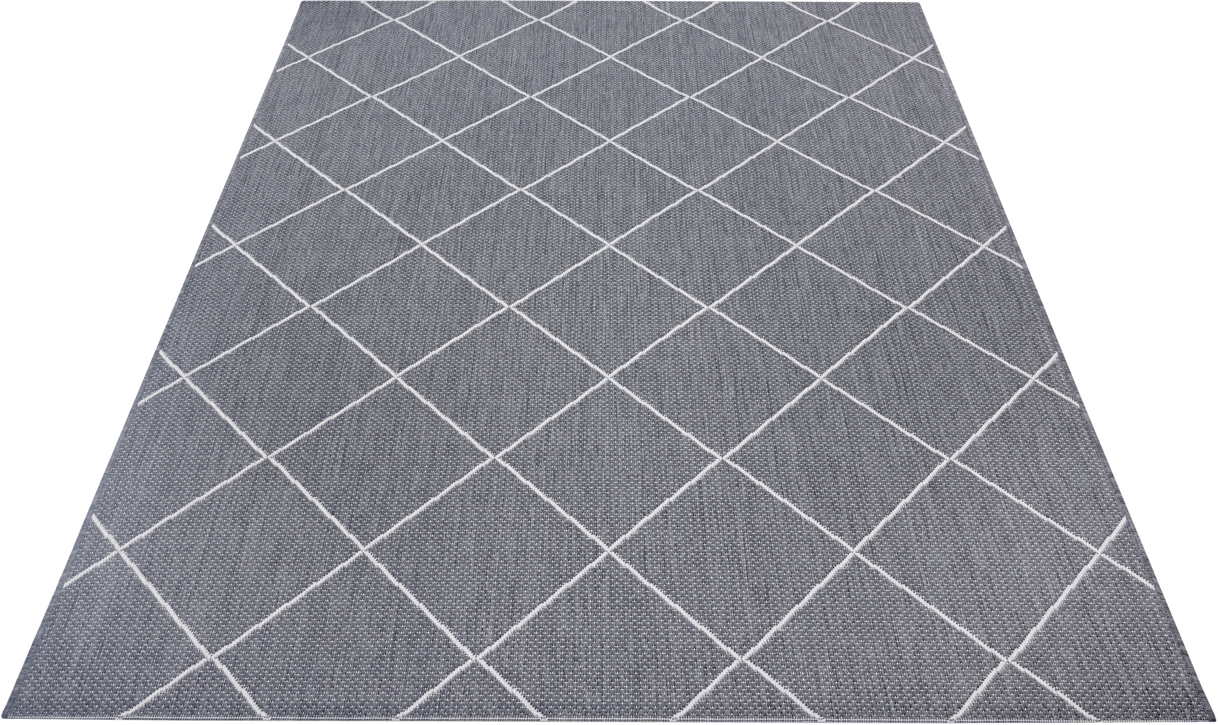 Image of Home affaire Teppich »Cason«, rechteckig, 3 mm Höhe, In-und Outdoor Teppich, Karo-Muster, Wohnzimmer, Balkon, Terrasse, Garten, Strapazierfähig und pflegeleicht, Flachgewebe bei Ackermann Versand Schweiz