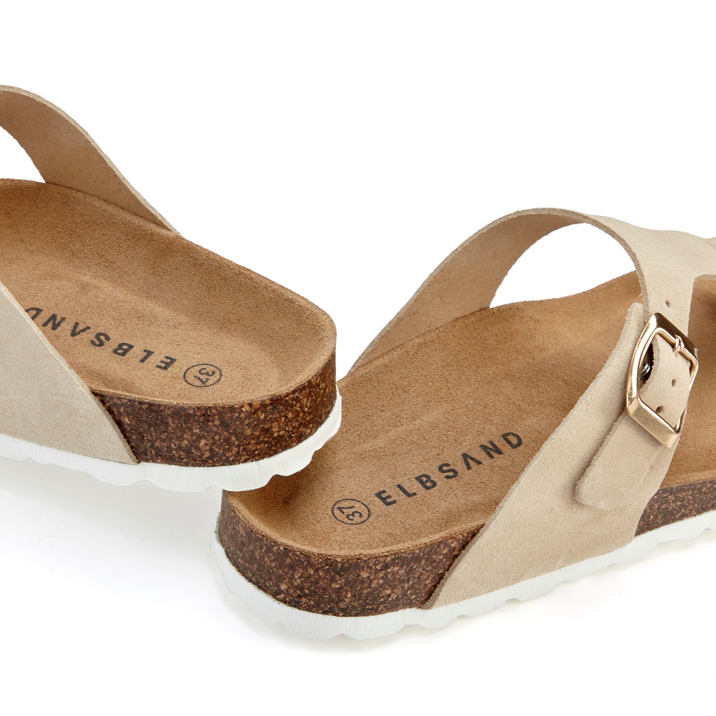 Elbsand Pantolette »Mule, Sandale, offener Schuh,«, aus hochwertigem Leder mit Komfortkorkfussbett, Unisex