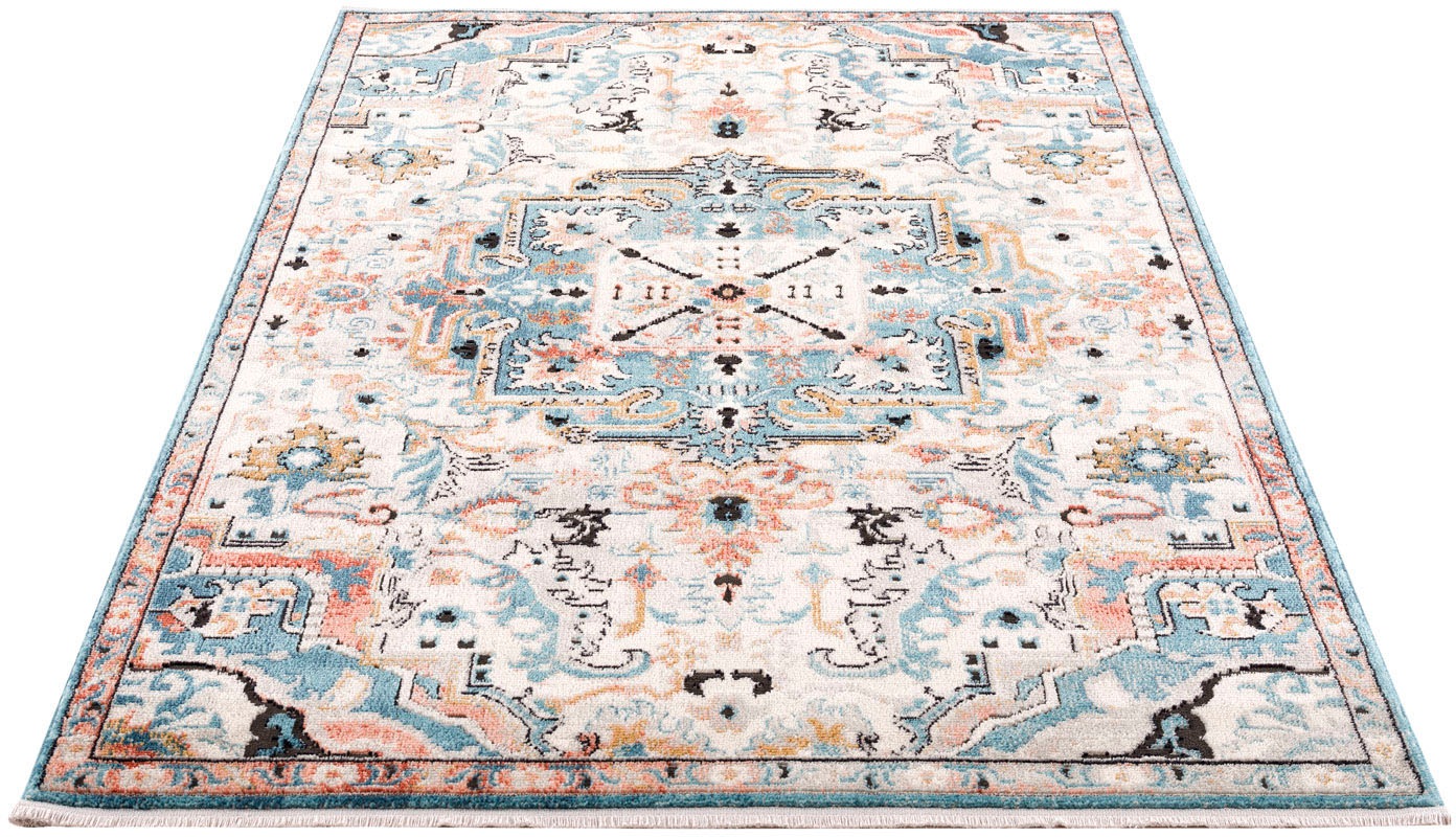 Image of Carpet City Teppich »Novel 8616«, rechteckig, 11 mm Höhe, Vintage-Teppich mit Fransen, Used-Look, Multicolor, Wohnzimmer, Schlafzimmer bei Ackermann Versand Schweiz