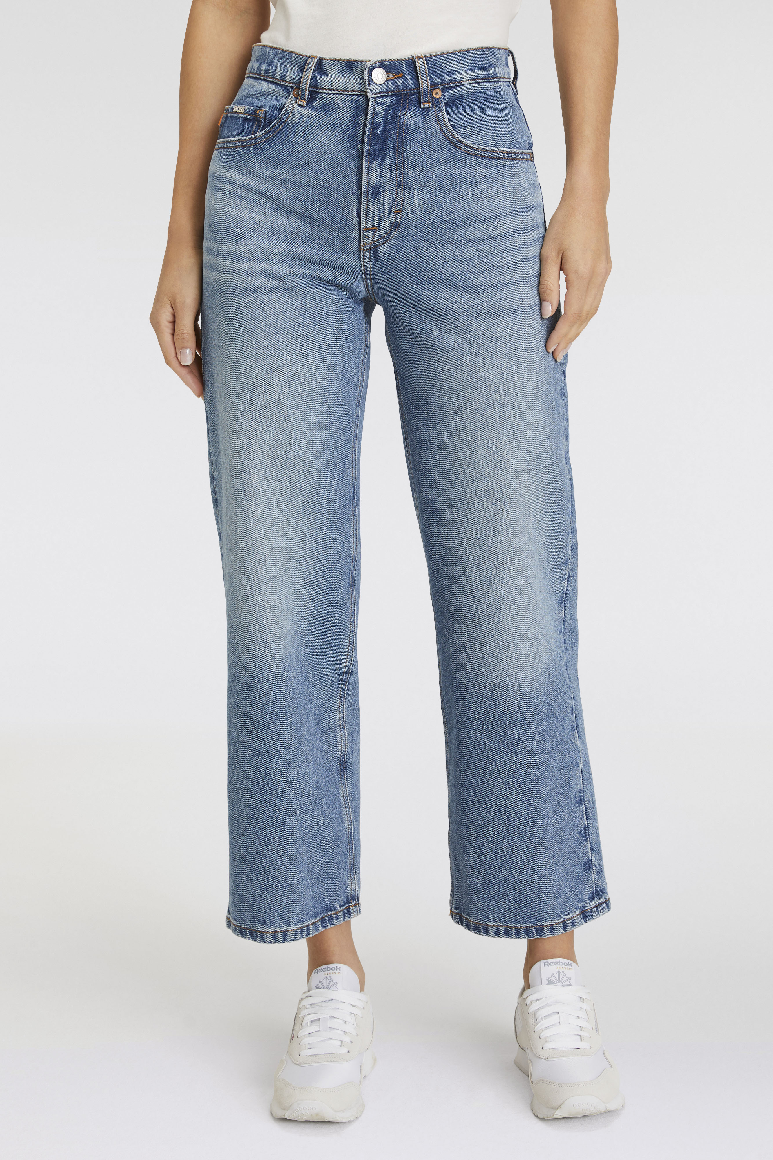 BOSS ORANGE High-waist-Jeans »Ruth High Rise Hochbund High Waist Premium Denim Jeans«, mit Leder-Badge-BOSS ORANGE 1