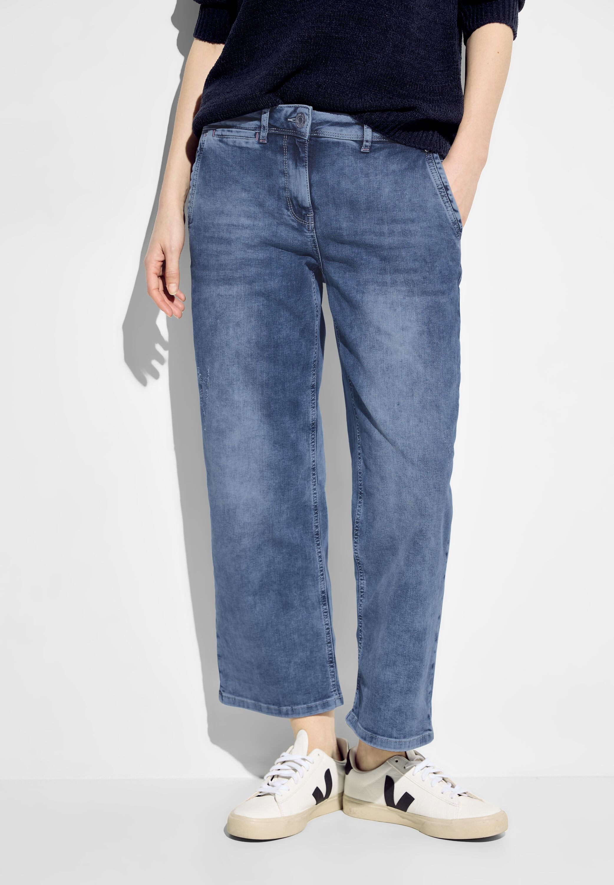 Cecil Loose-fit-Jeans, in blauer Waschung-CECIL 1