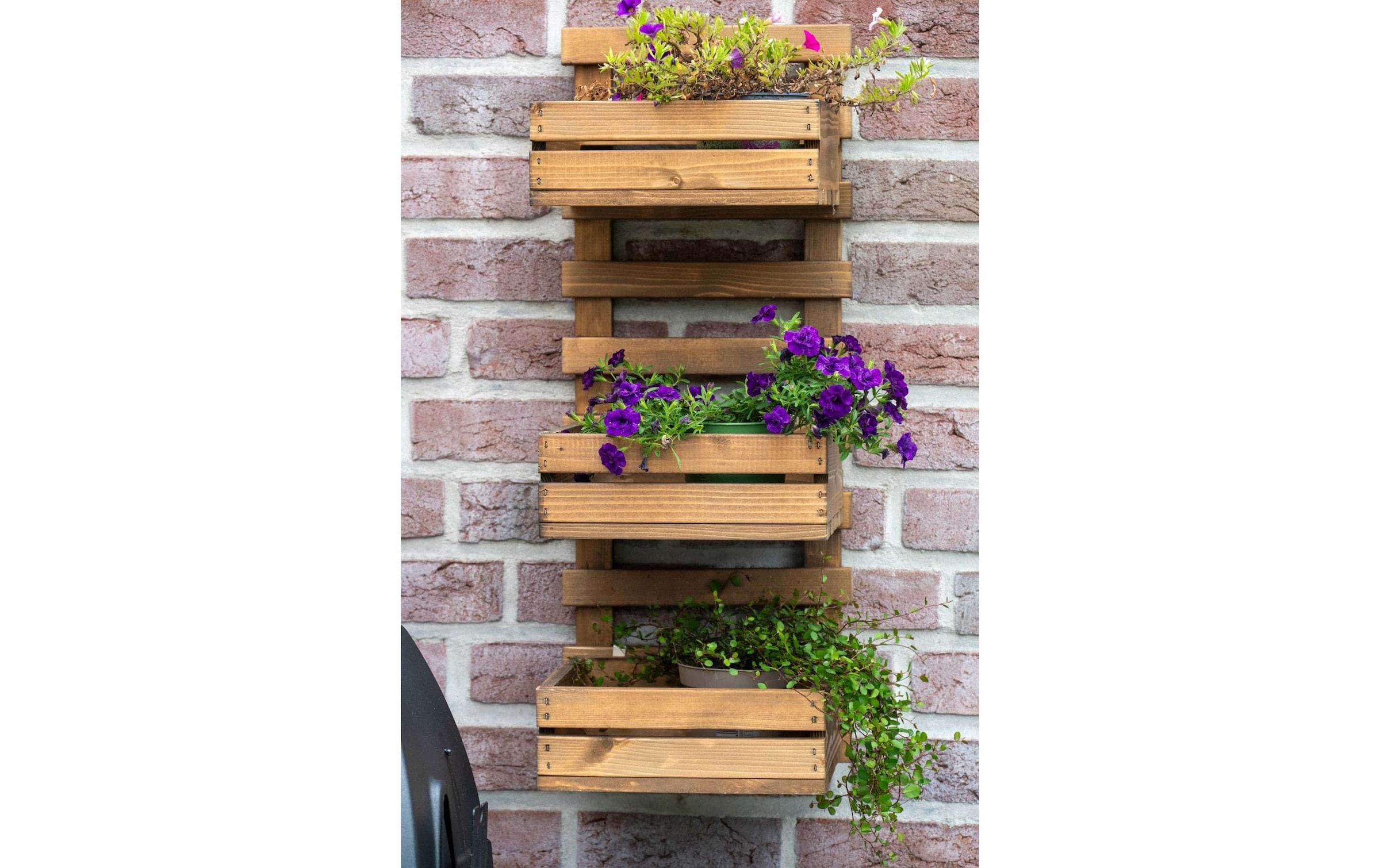 dobar Hochbeet »3-stufige Blumenleiter für die Wandmontage«