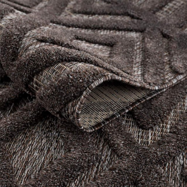 Carpet City Teppich »In-& Outdoorteppich Santorini 58377, 3D-Effekt,  Raute-Optik«, rechteckig, Wetterfest & UV-beständig für Terrasse, Balkon,  Küche, Flur bequem kaufen