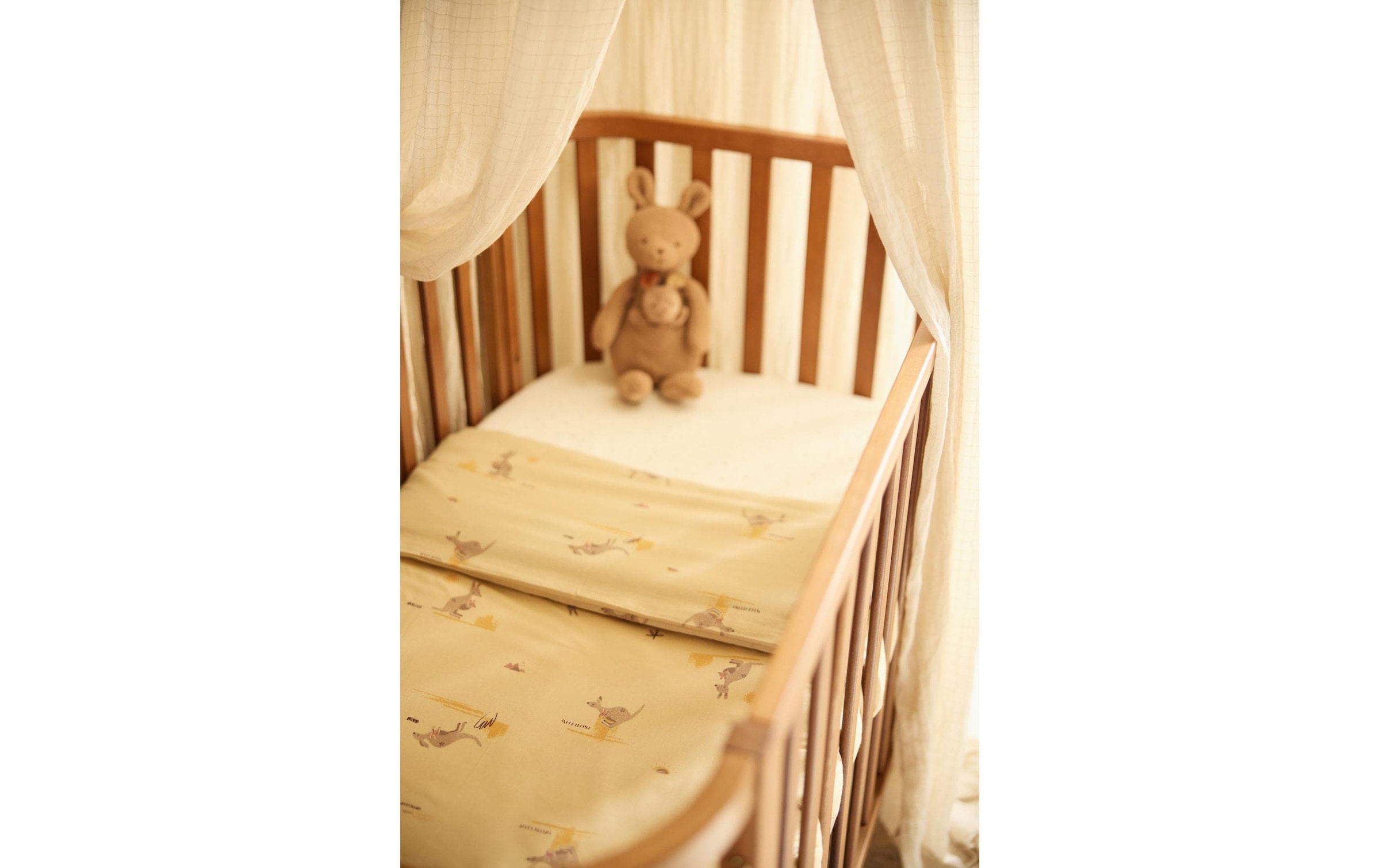 Jollein Linge de lit pour enfants »Kangaroots 120 x 150 cm«