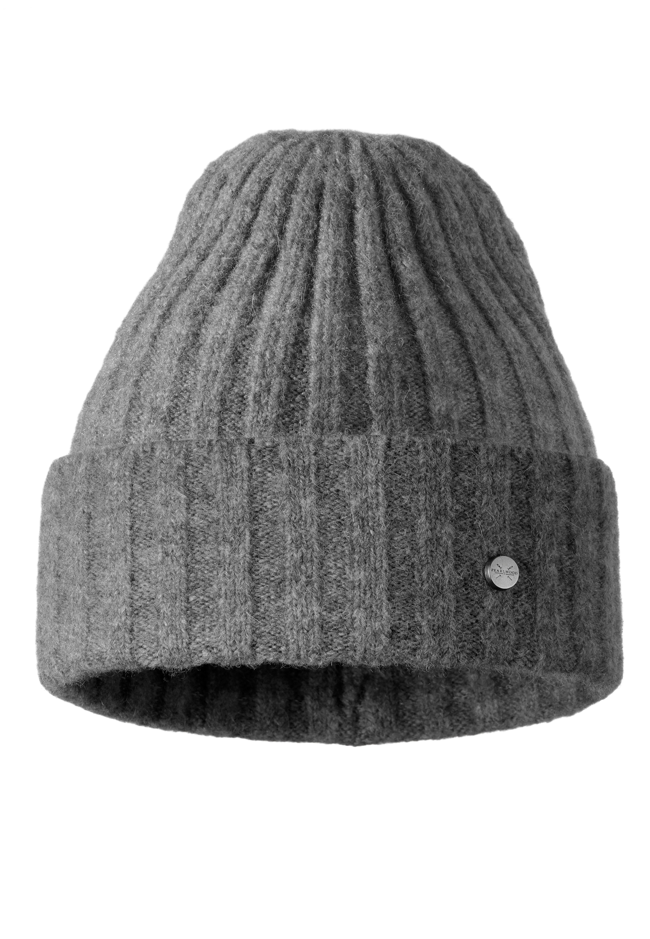 PEARLWOOD Strickmütze »JANNE«, in breiten Rippen gestrickt, breiter Umschlag, wärmend, Wollanteil