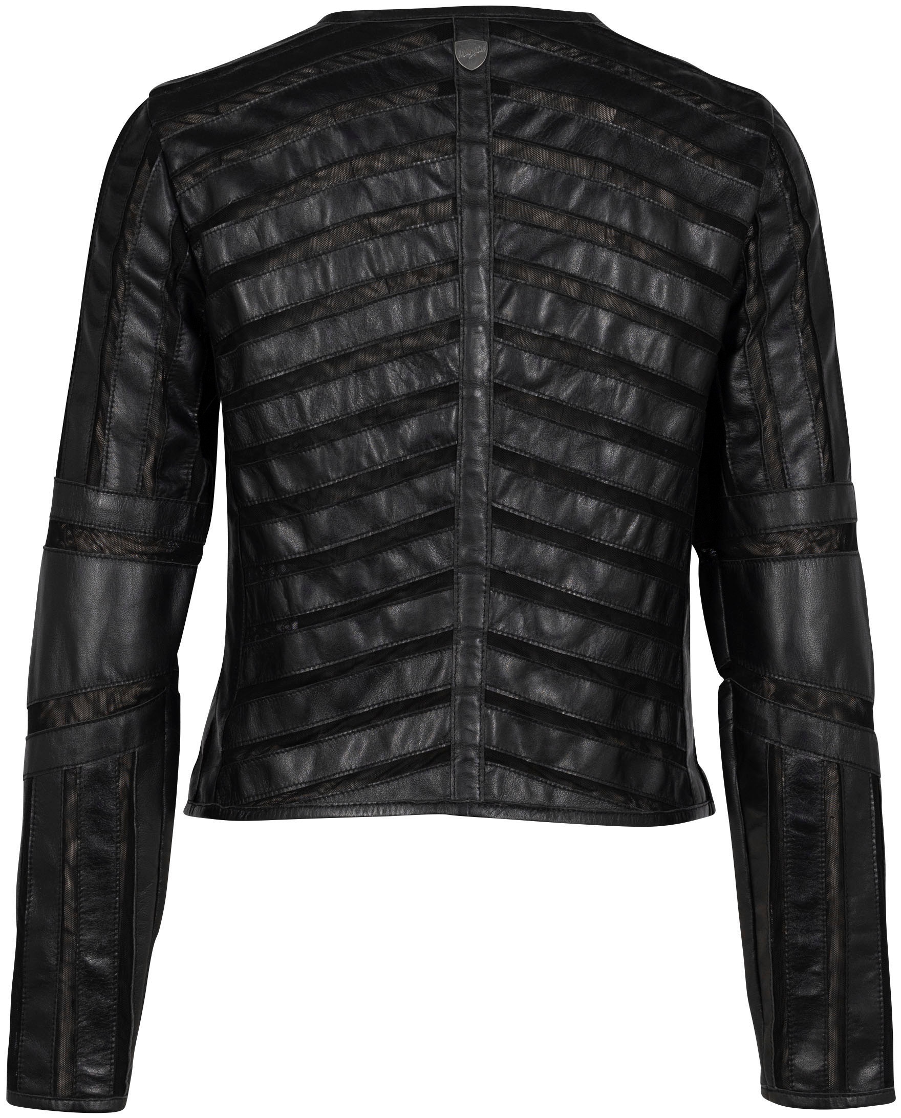 Mauritius Lederjacke »MWSuri LELEV«, gepatchtes Leder, Rundhals,Reissverschluss