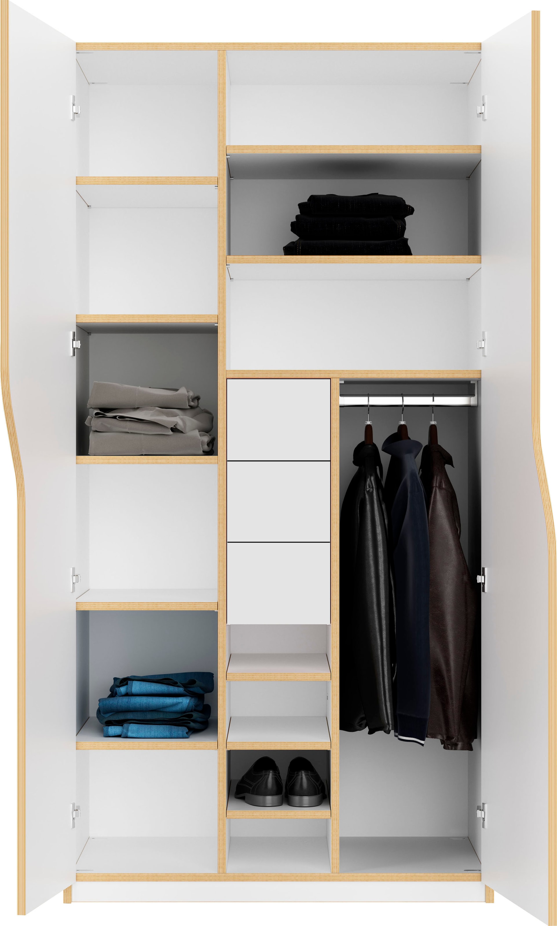 Kleiderstange inklusive 3 SMALL Nr. für Blazer kaufen und einer »PLANE 6«, Ausstattung LIVING Blusen Schubladen Kleiderschrank Müller und