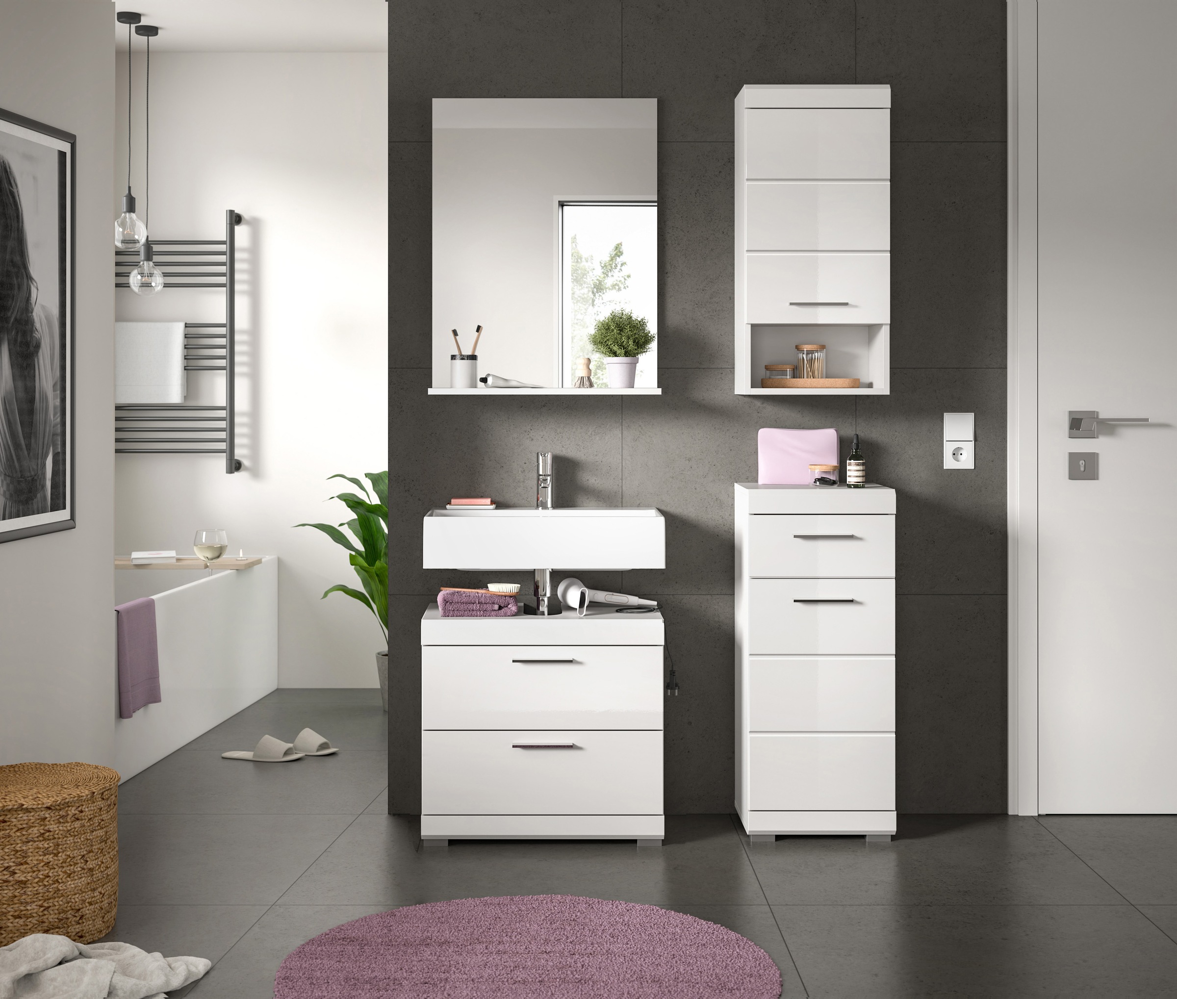 INOSIGN Badmöbel-Set »Siena, 4 teilig, bestehend aus:« Set, TOPSELLER!, 3 Stk. tlg.