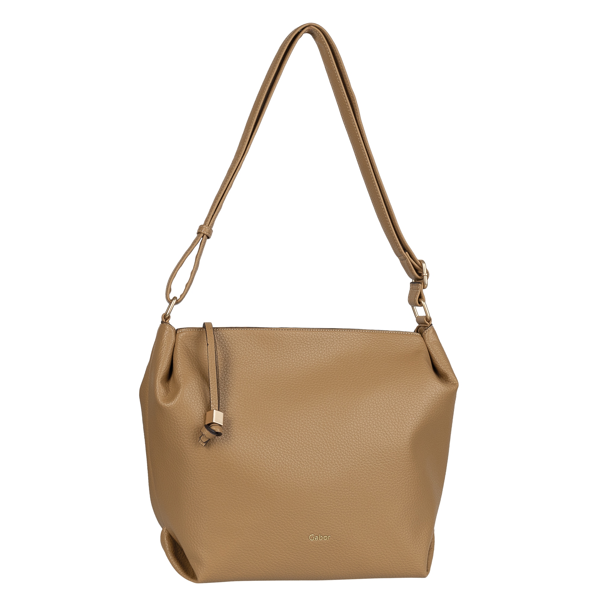 Image of Gabor Hobo "Telia" dezente Falten, eleganter Reissverschlusszipper mit goldenem Zierkubus