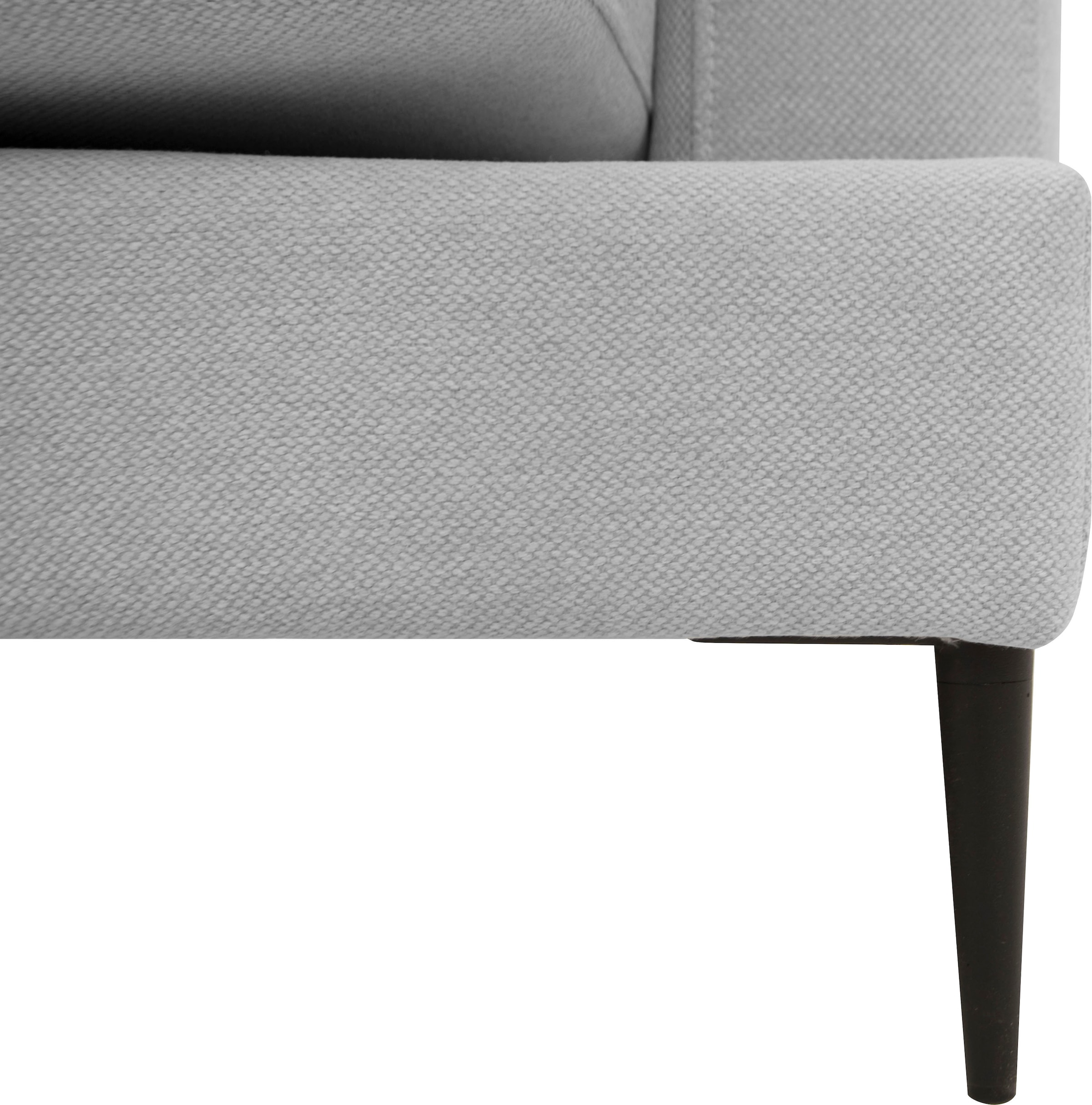 Leonique Recamiere »Cozy Chaiselongue, Masse B/T/H: 195/97/80 cm«, mit losen Kissen und Metallbeinen, Armlehne links oder rechts wählbar
