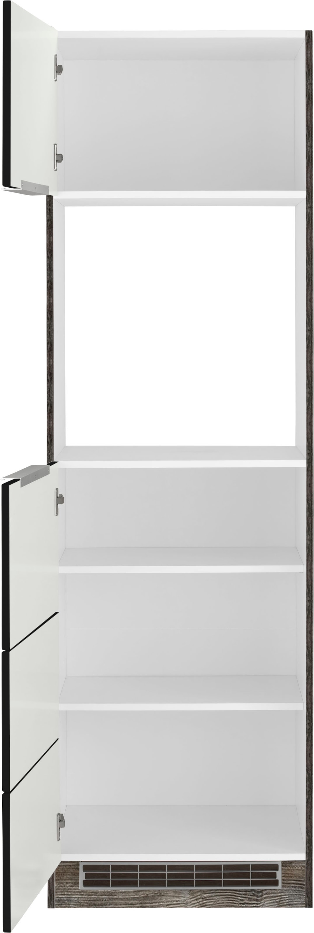KOCHSTATION Armoire d'encastrement pour four »KS-Brindisi« 60 cm de large, 200 cm de haut, beaucoup d’espace de rangement