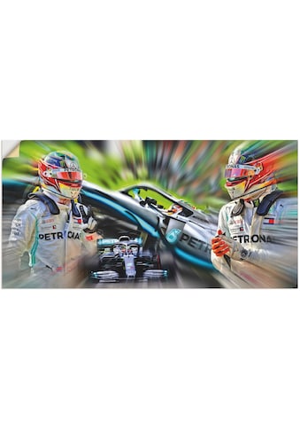 Wandfolie »Lewis Hamilton - schnell und erfolgreich«, Bilder von Berufen, (1 St.)