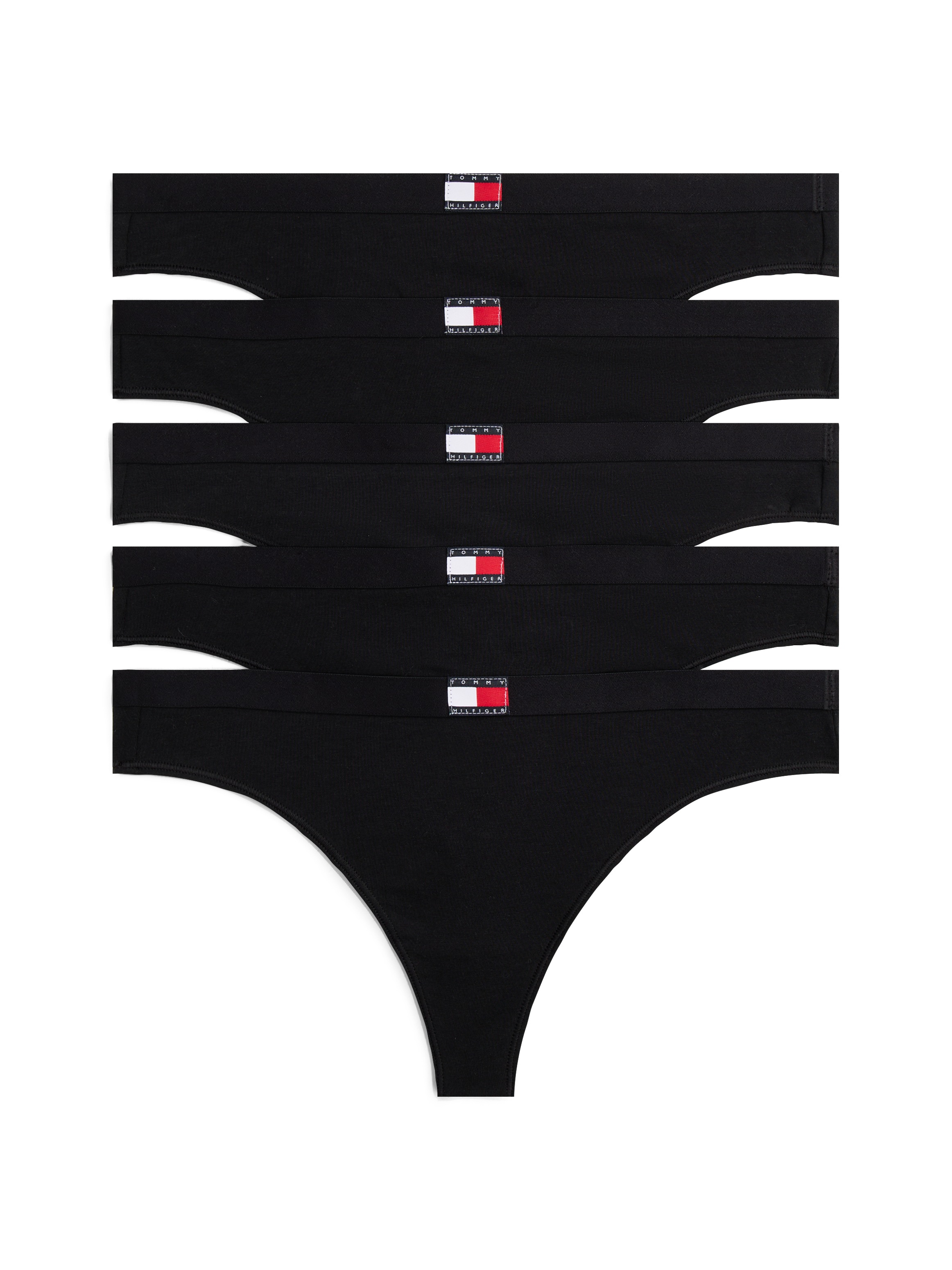 Image of Tommy Hilfiger Underwear Tanga "5 PACK FLAG THONG" Packung, 5er, 5 Stk. mit Logo