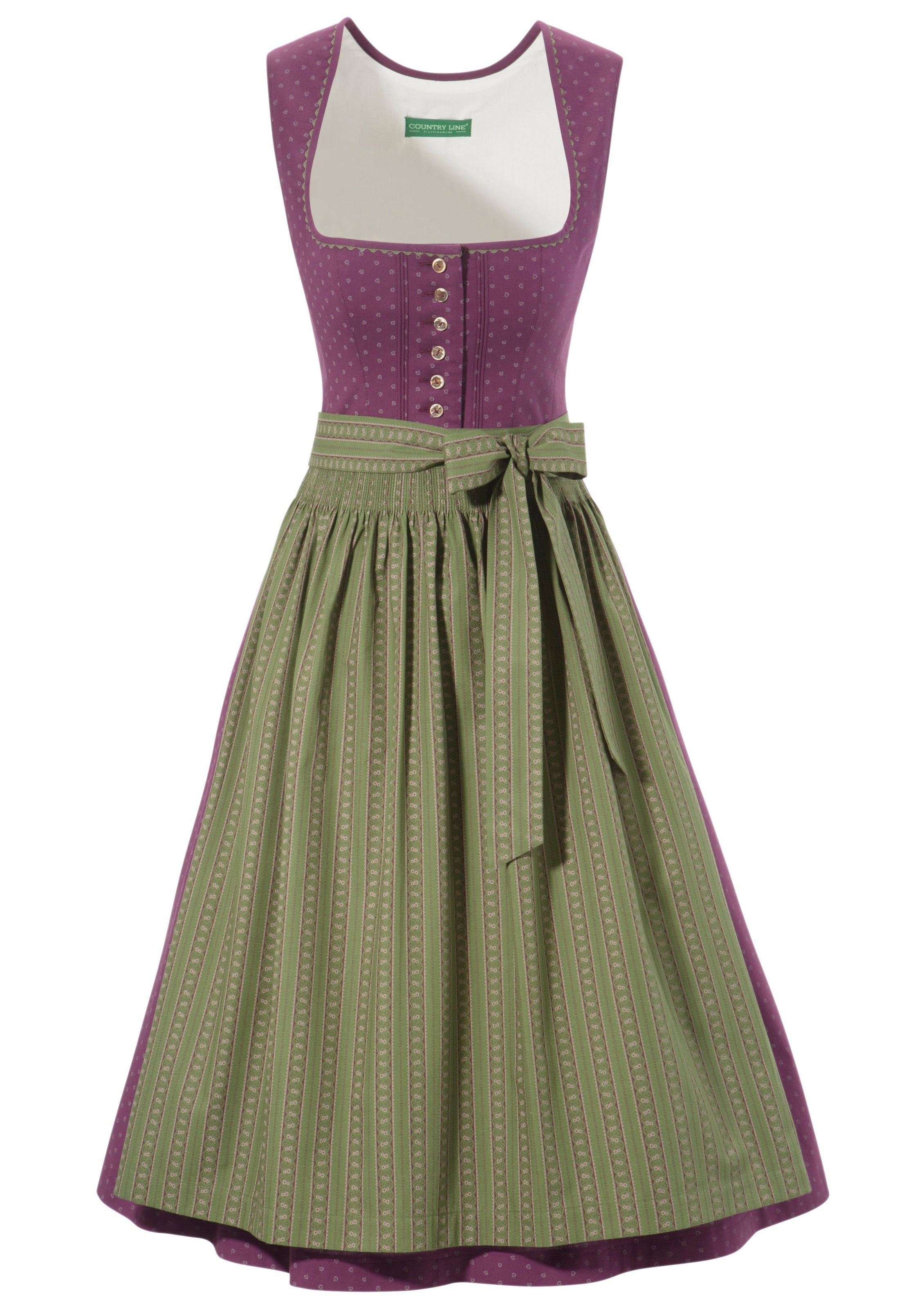 Dirndl midi mit dezentem Blümchendruck