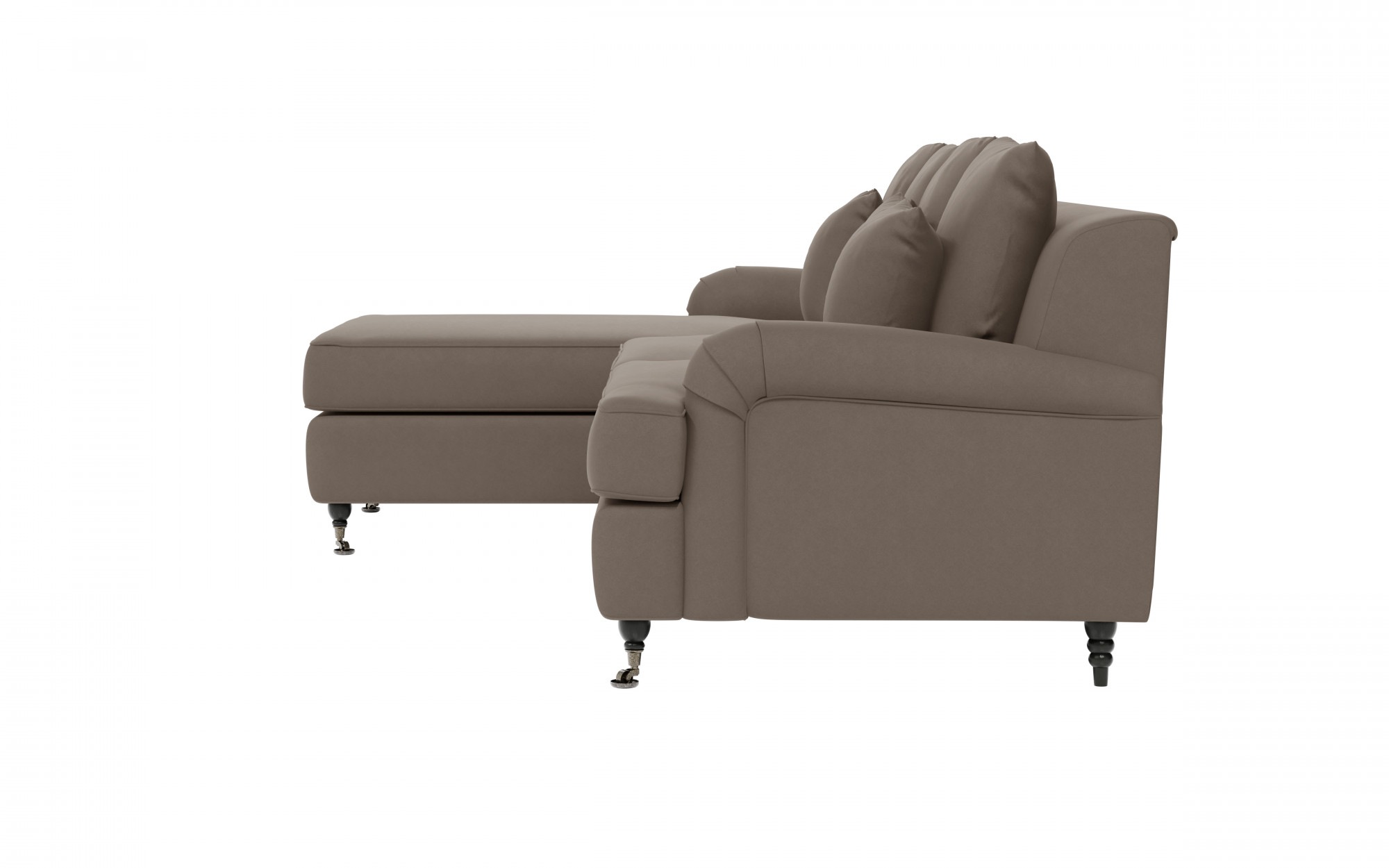 Guido Maria Kretschmer Home&Living Ecksofa »NORIN L-Form«, zwei Fussarten: vorne - Rollen, hinten - Holzfüsse