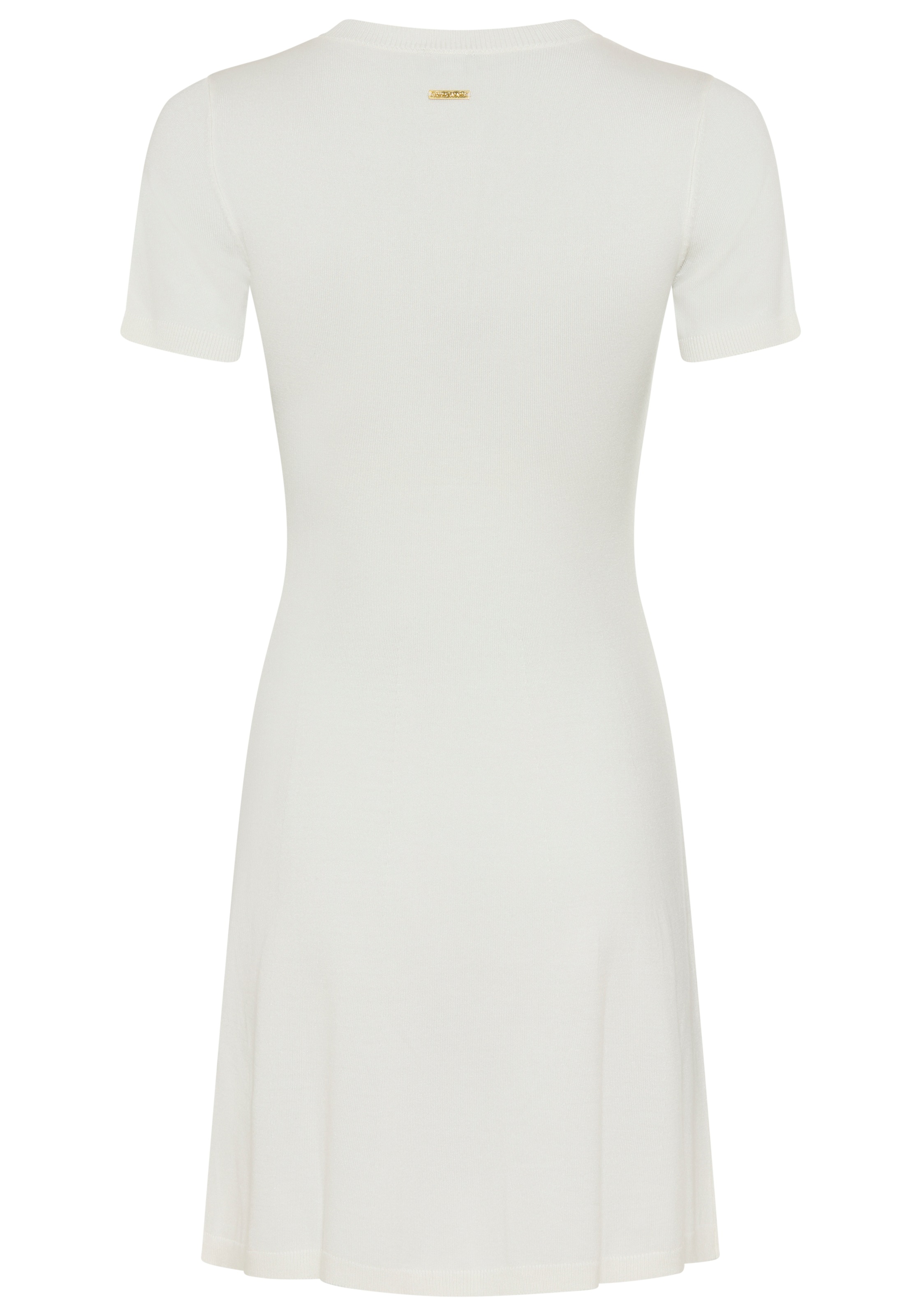 Bruno Banani Strickkleid Faketaschen unifarbenes Design, für modernen Look, aus Viskosemischung