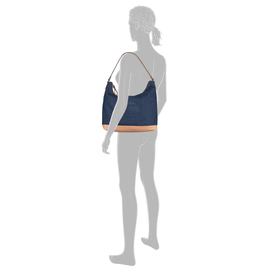 TOM TAILOR Hobo »Gilda« sac porté main femme, sac épaule avec grand logo Tom-Tailor
