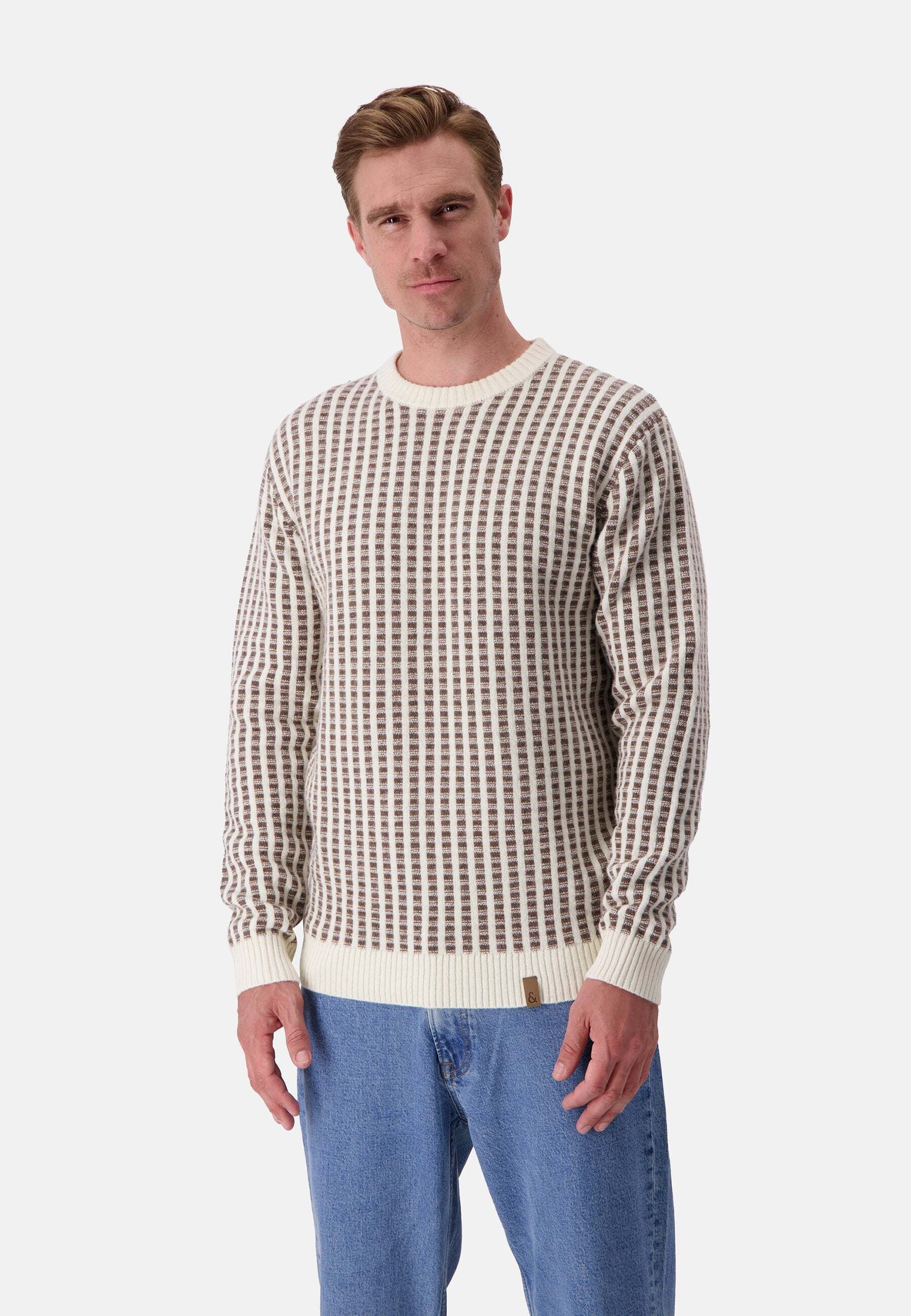 Strickpullover »colours & sons Pullover Roundneck Two Tone Intarsia«