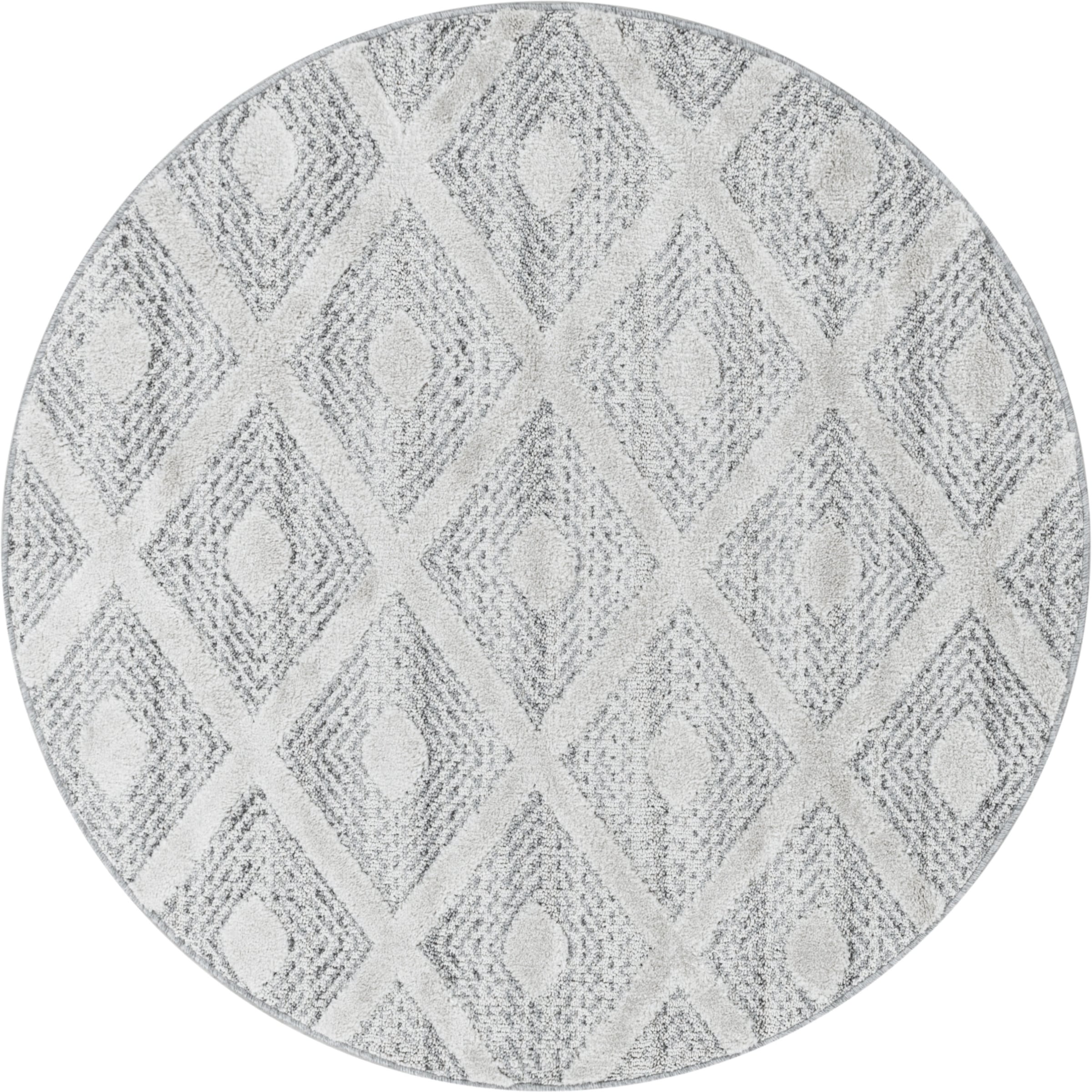 Image of Ayyildiz Teppiche Teppich "PISA 4707" rund 20 mm Höhe Läufer, rund, Hoch Tief Struktur, Wohnzimmer,Schlafzimmer