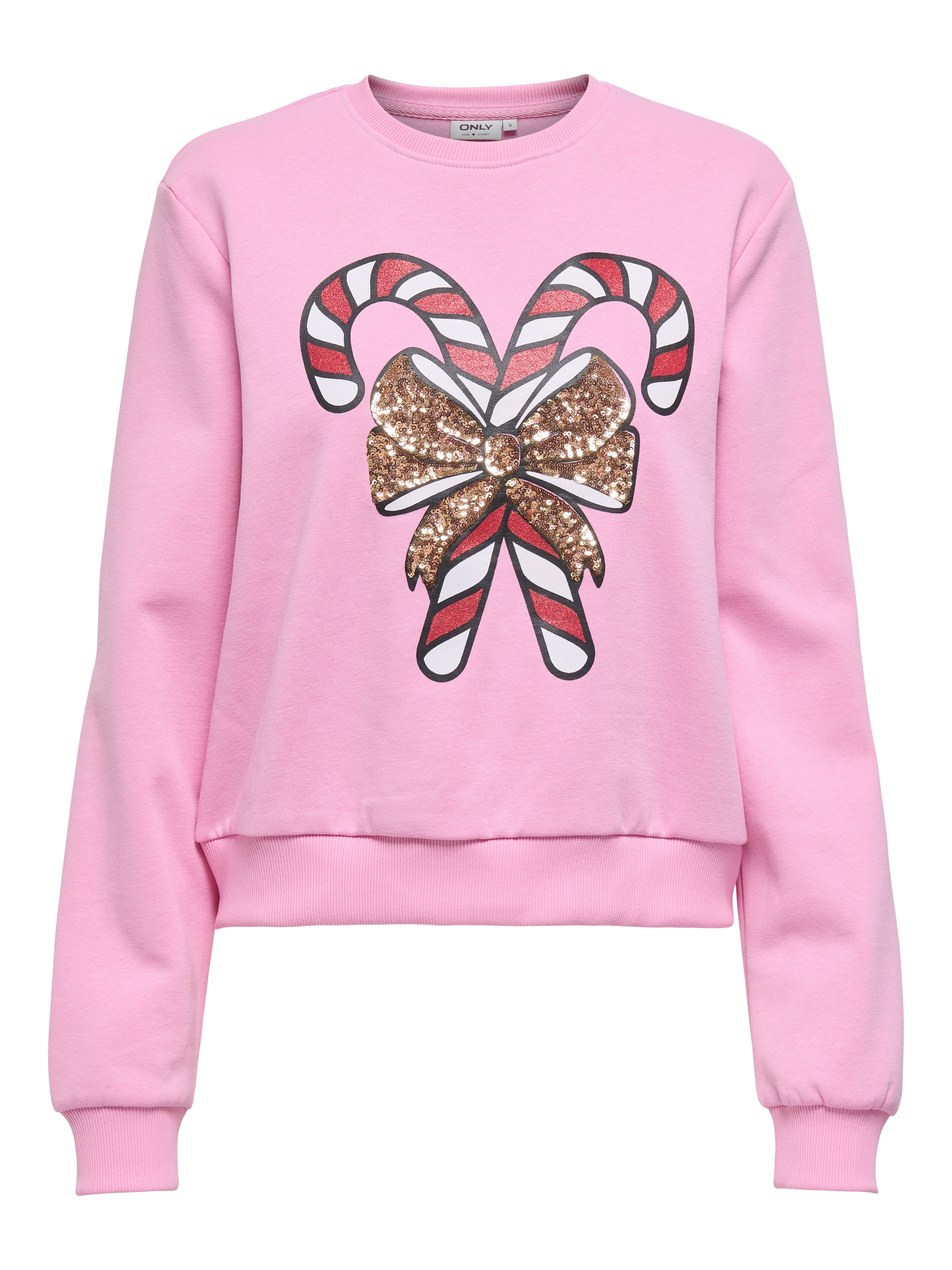 ONLY Weihnachtssweatshirt »ONLYDA XMAS L/S O-NECK BOX SWT«, Baumwollmischung, regular fit
