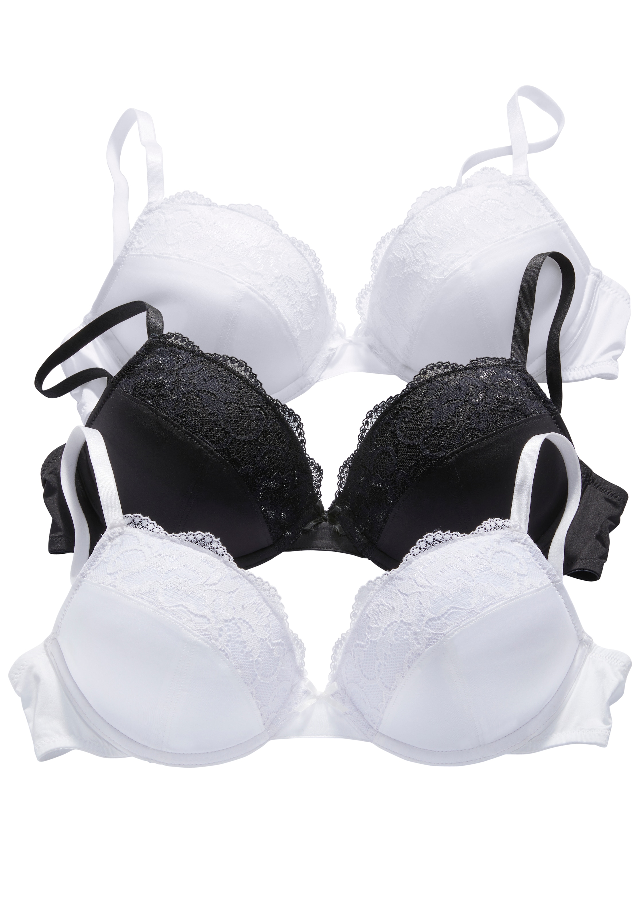 petite fleur Soutien-gorge push-up Paquet, 3 mit Bügel & herausnehmbaren Kissen