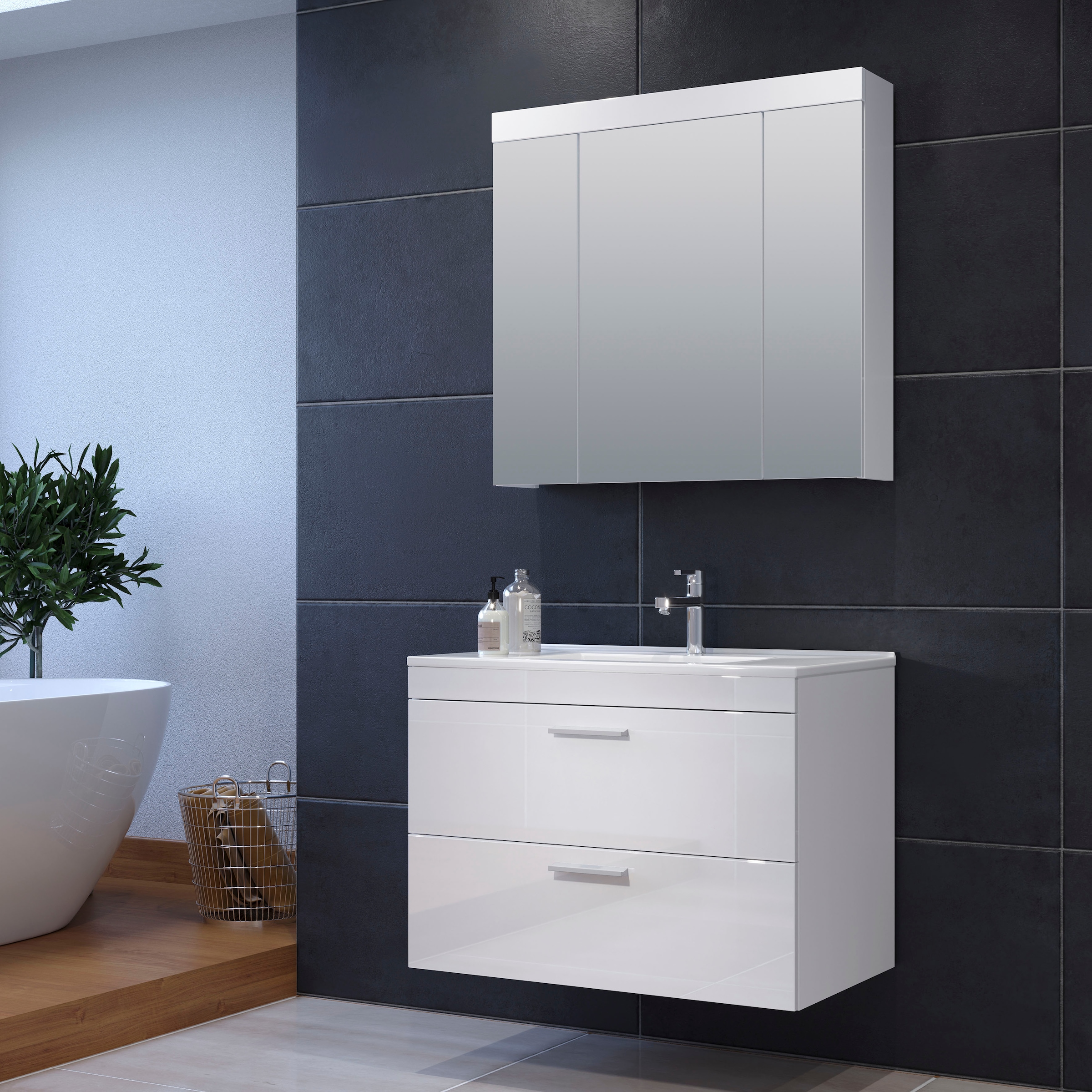 welltime Ensemble de meubles de salle de bain »Dormoletto« 2 cuis tlg.