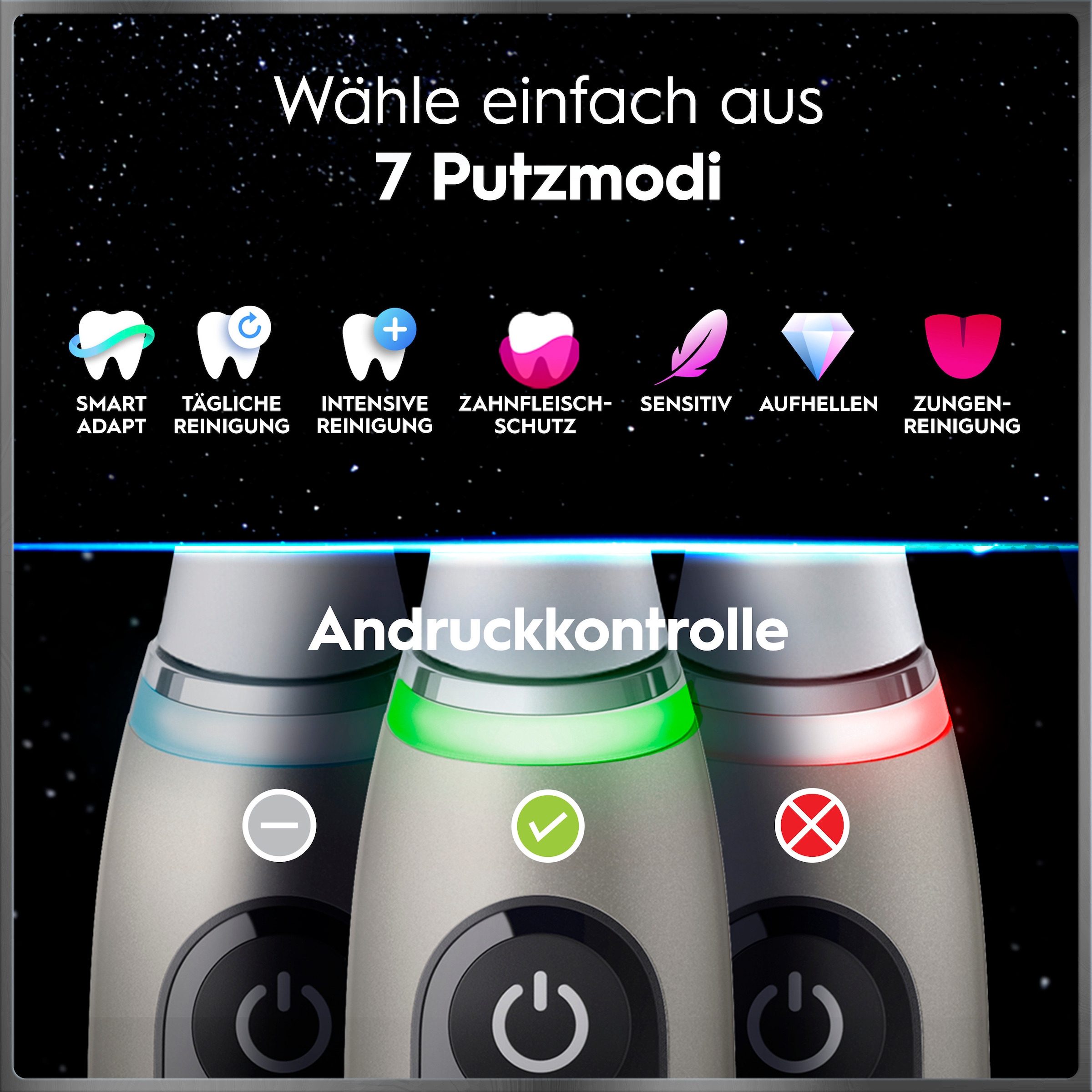 Oral-B Elektrische Zahnbürste »iO Series 10« 1 Stk. Aufsteckbürsten inkl. 1 Aufsteckbürste, iO Sense Schnellladestation, Lade-Reise-Etui