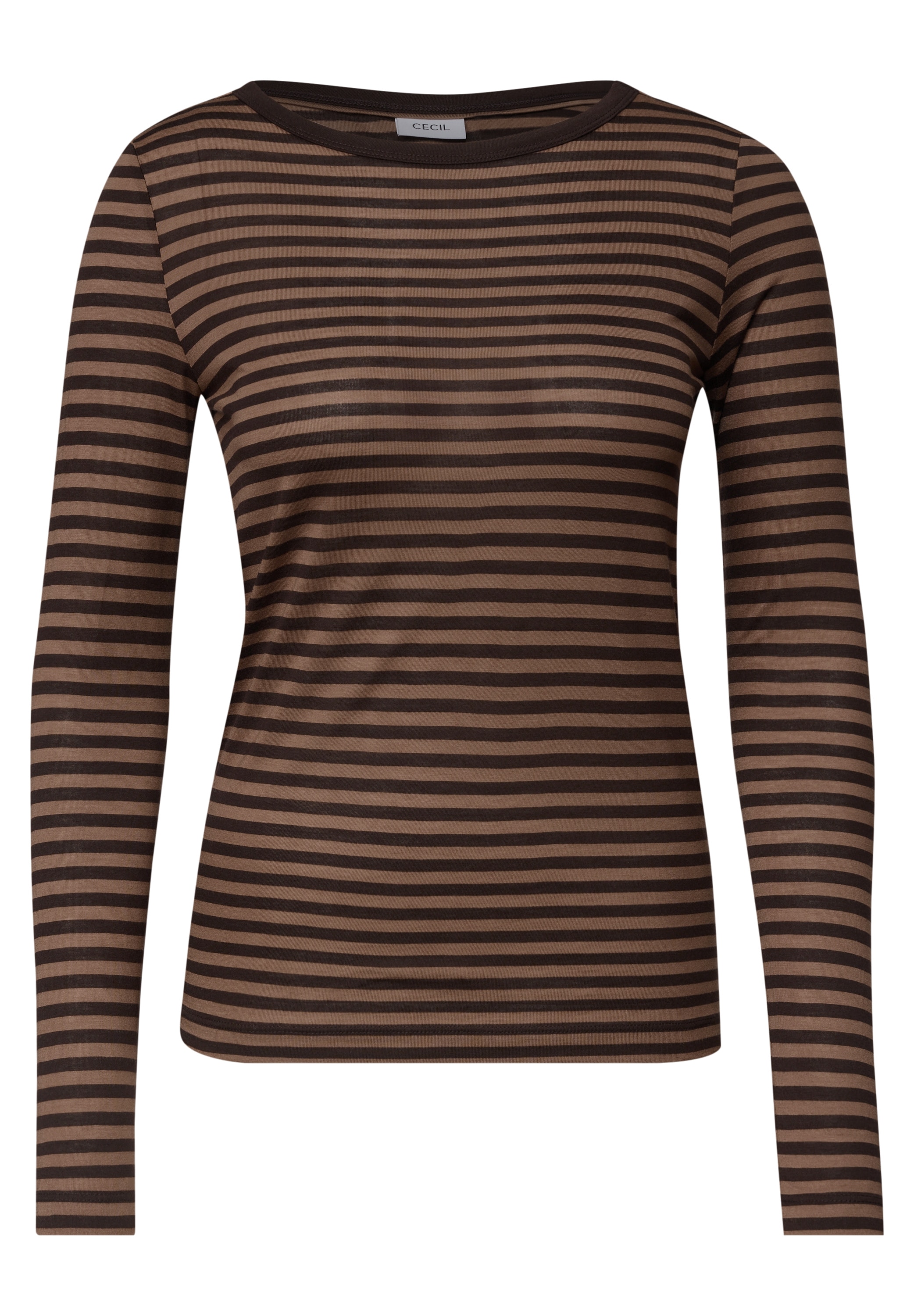 Cecil T-shirt à manches longues gestreift, Lyocell-Qualität