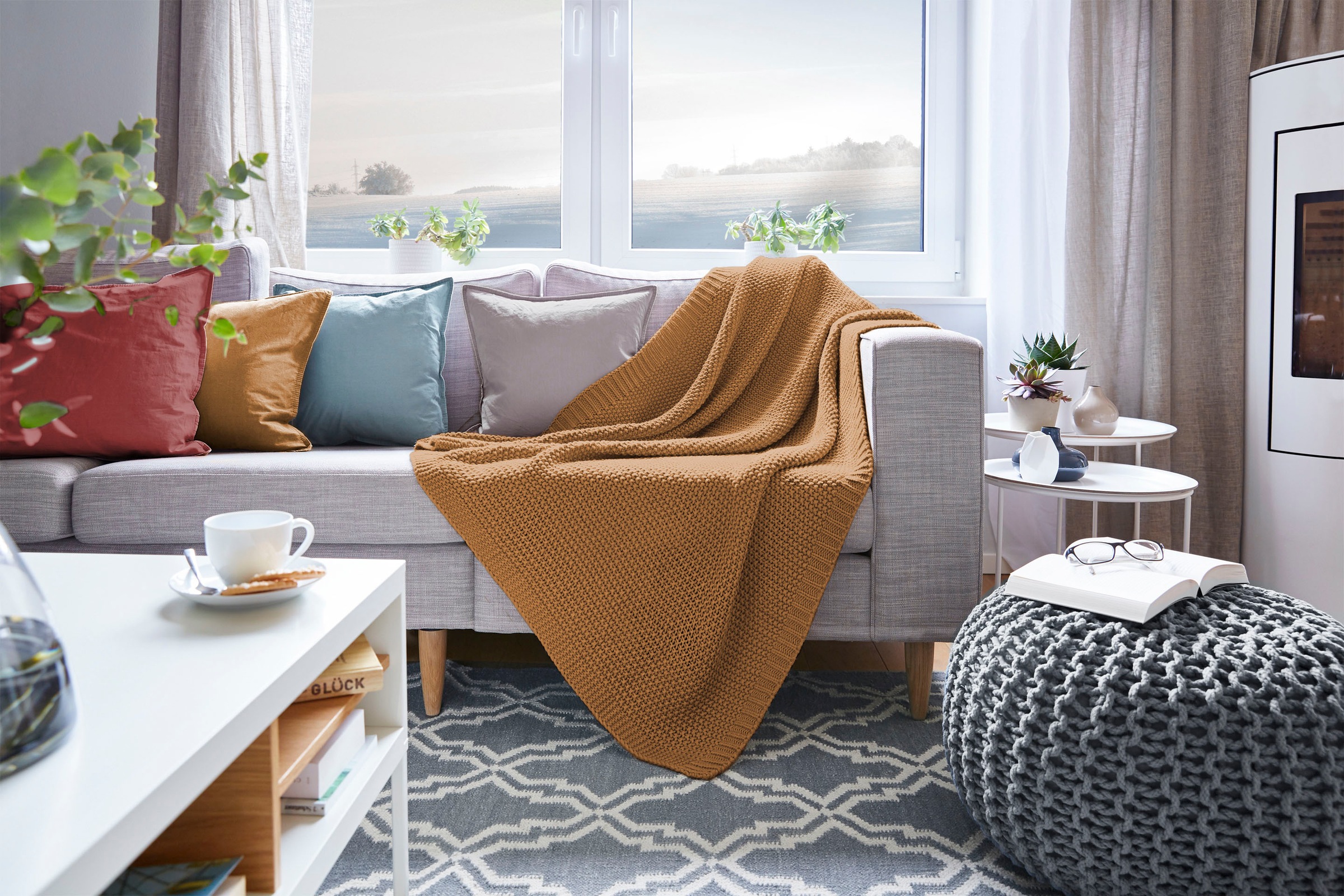 Primera Wohndecke »Strick«, mit einer hochwertigen Randverarbeitung, Kuscheldecke