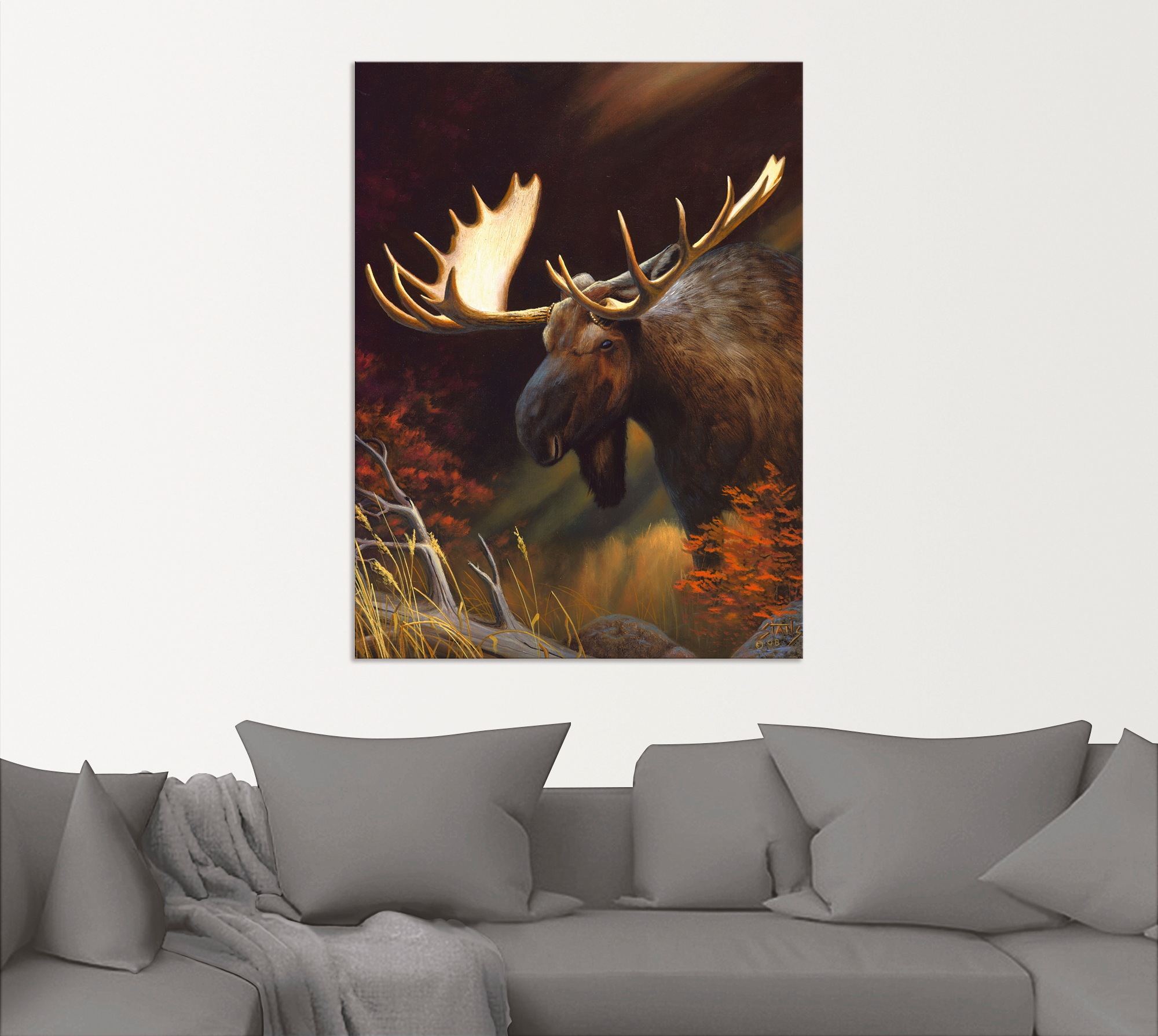 Artland Wandbild »Elch Foto«, Wildtiere, (1 St.), als Alubild, Leinwandbild, Wandaufkleber oder Poster in versch. Grössen