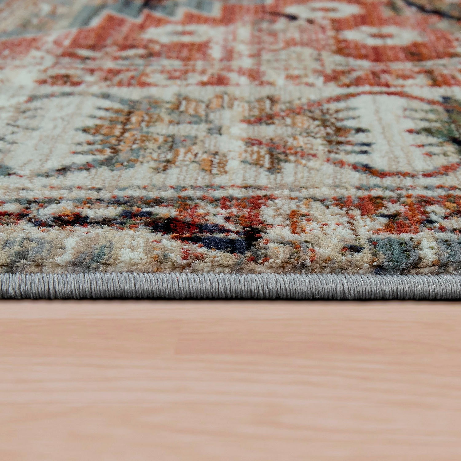 Paco Home Teppich »Sena 453« rechteckig 11 mm Höhe Kurzflor, Orient-Optik, Used-Look, mit Fransen